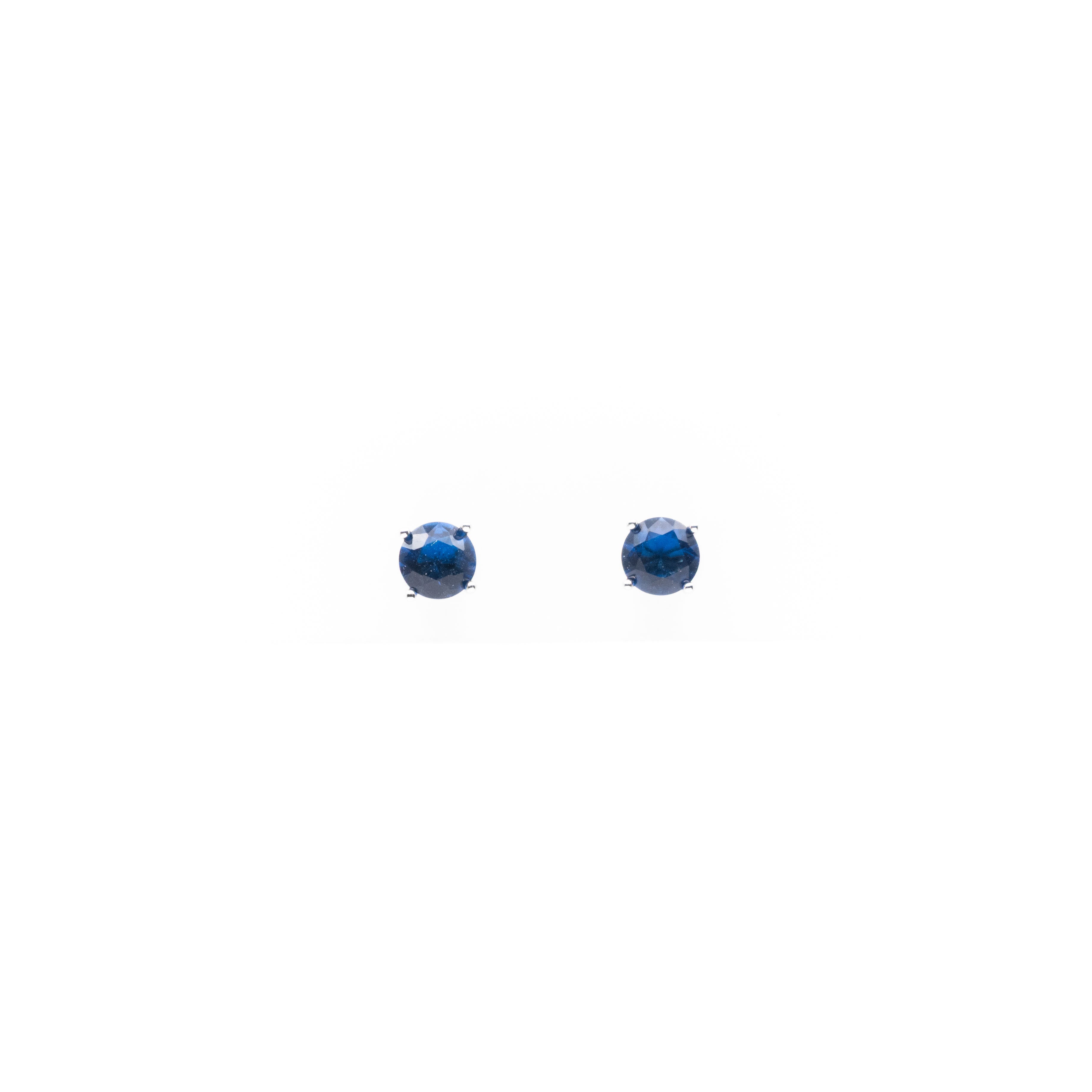 Aretes De Cubic Zirconia Azul Mediano