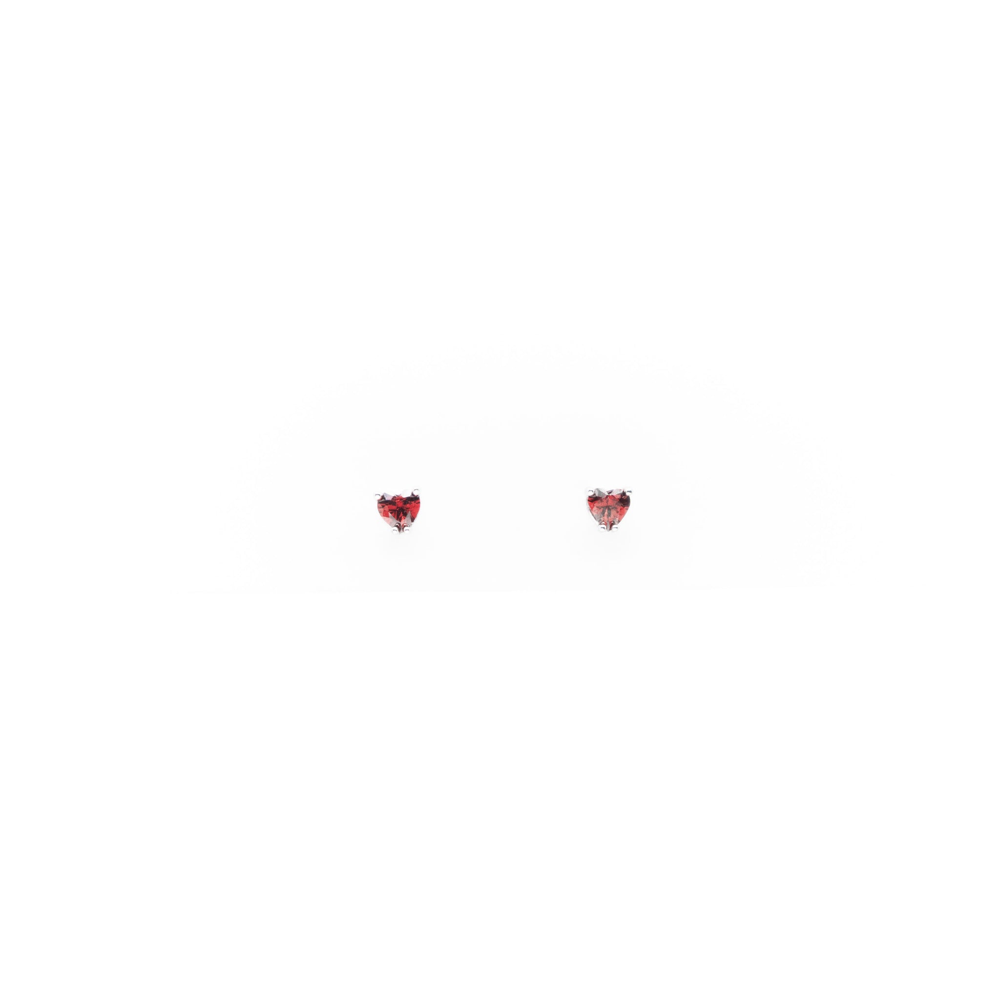 Aretes De Corazón Rojo