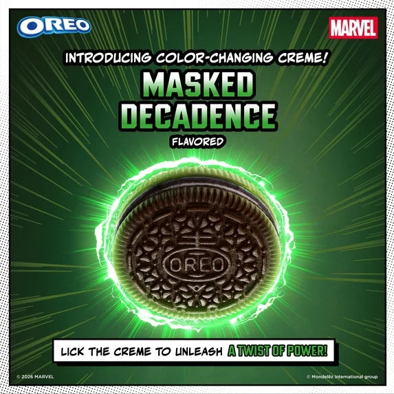 OREO MARVEL Galletas Sándwich de Chocolate Stuf of Doom, Edición Especial, 10.68 oz