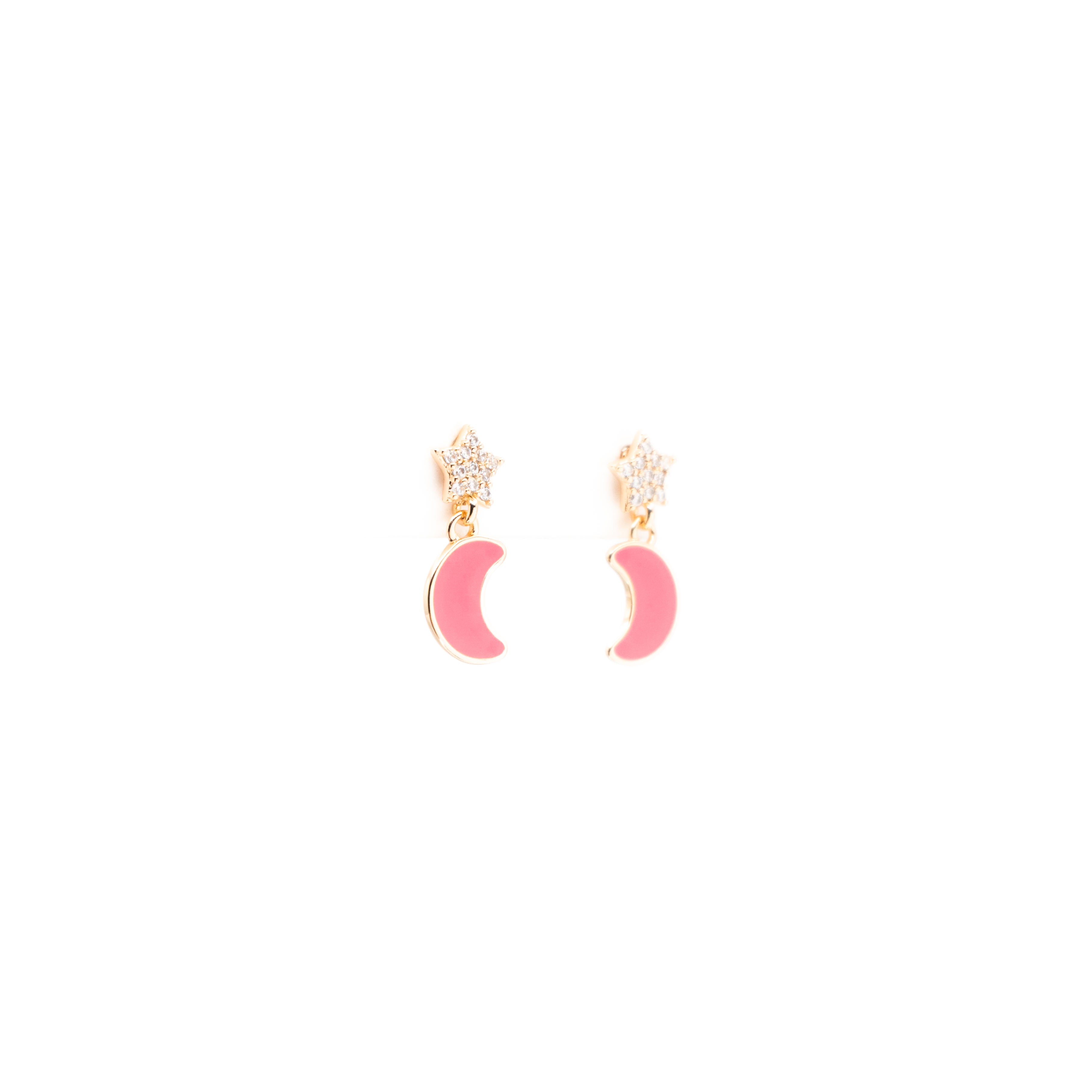 Aretes De Luna Y Estrella Strass