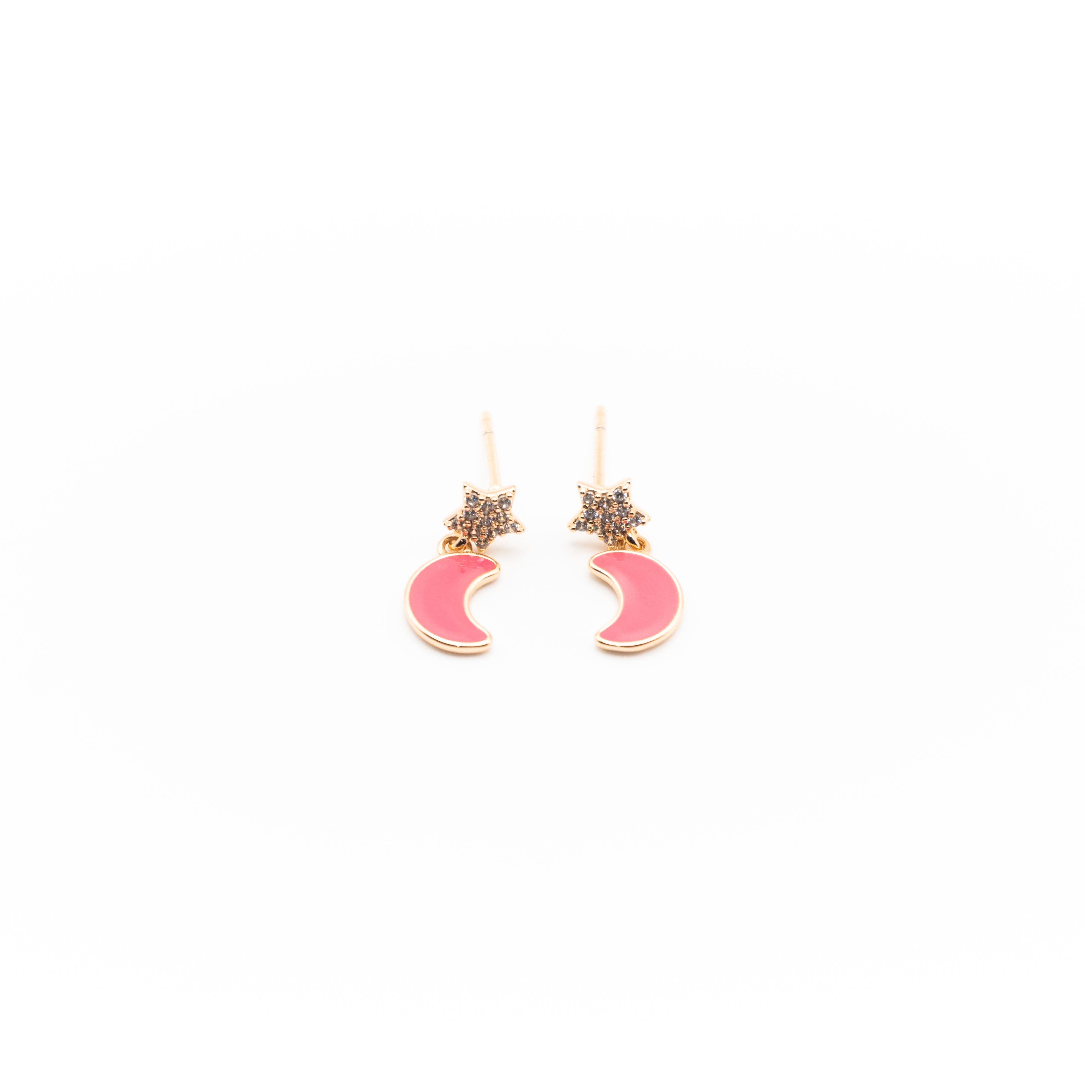Aretes De Luna Y Estrella Strass