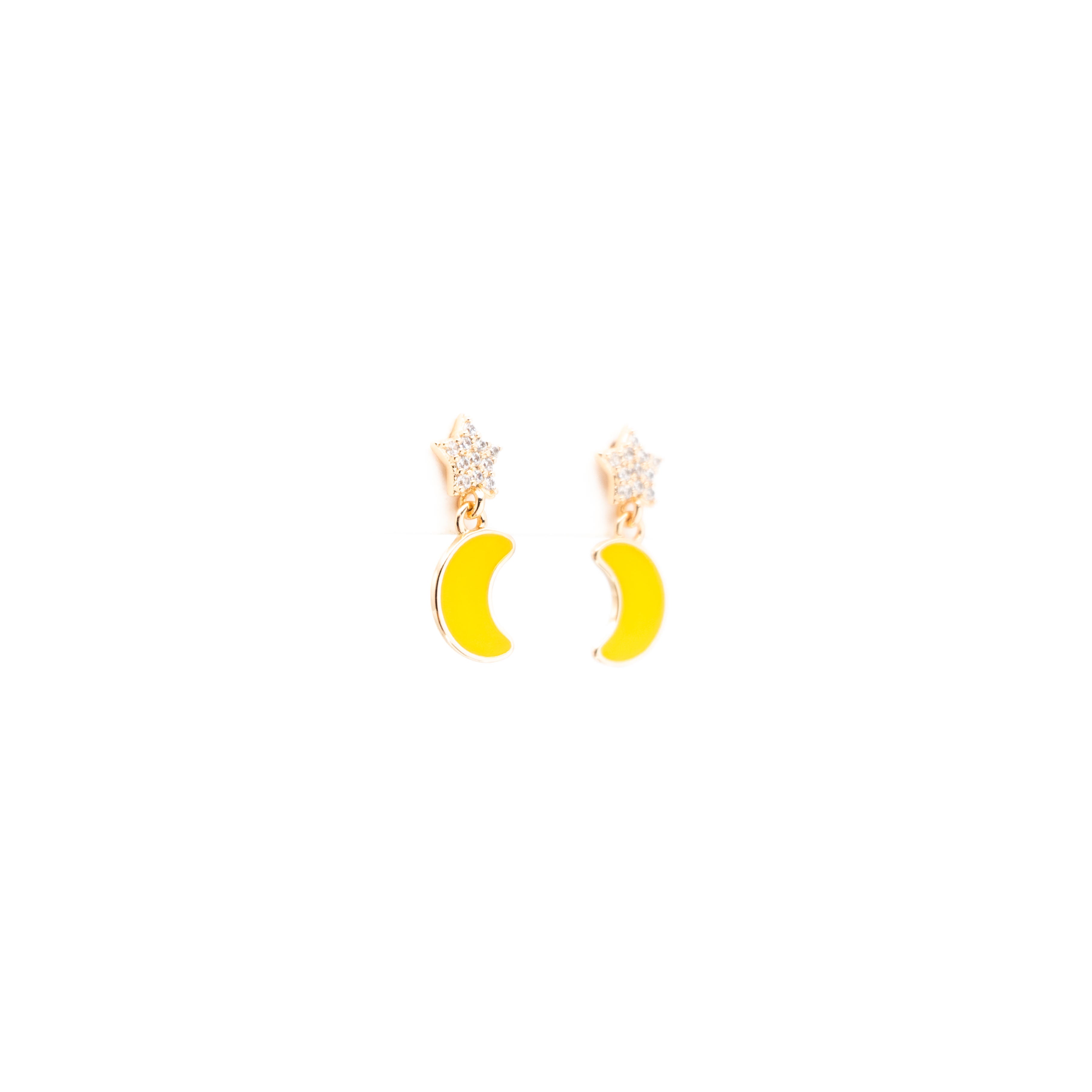 Aretes De Luna Y Estrella Strass