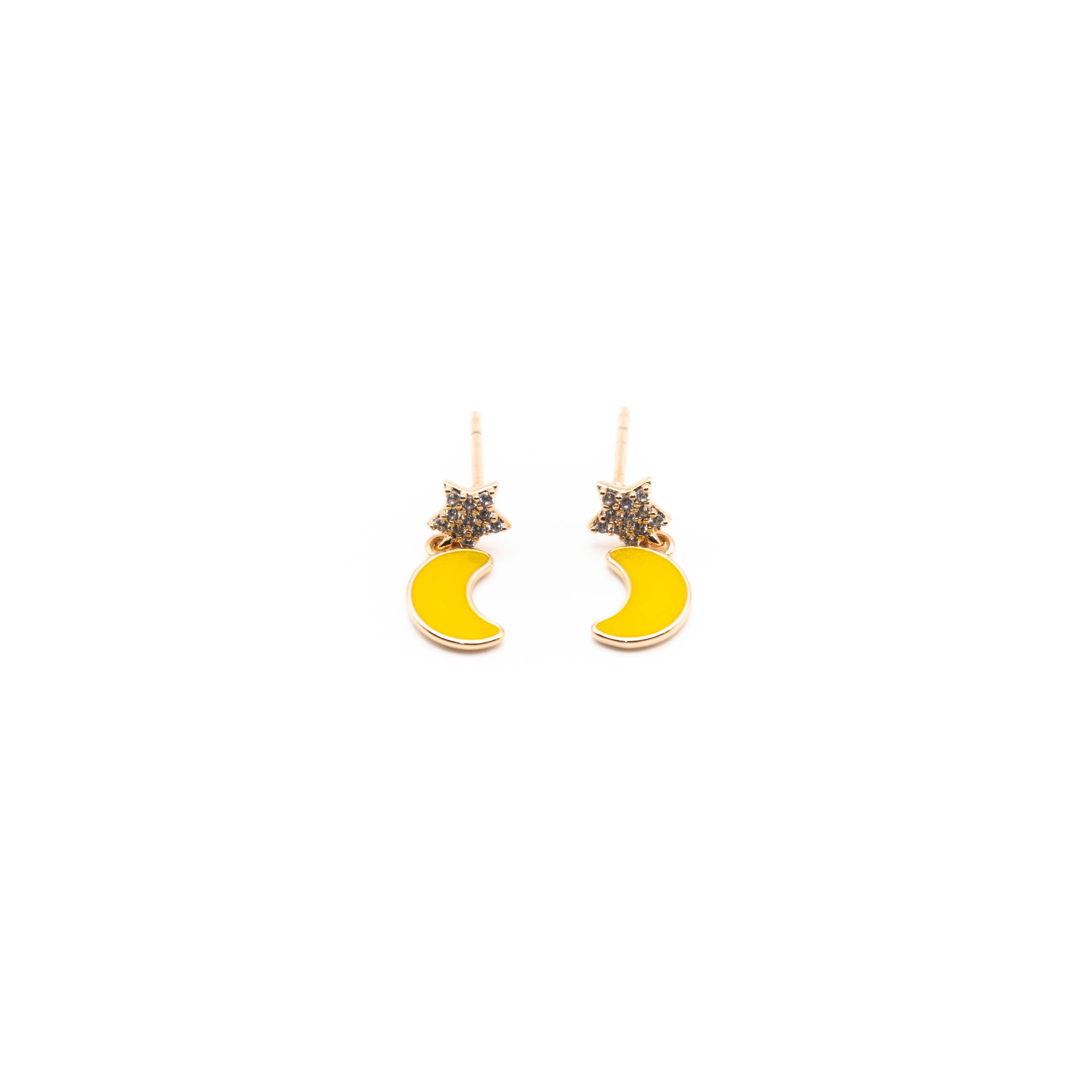 Aretes De Luna Y Estrella Strass