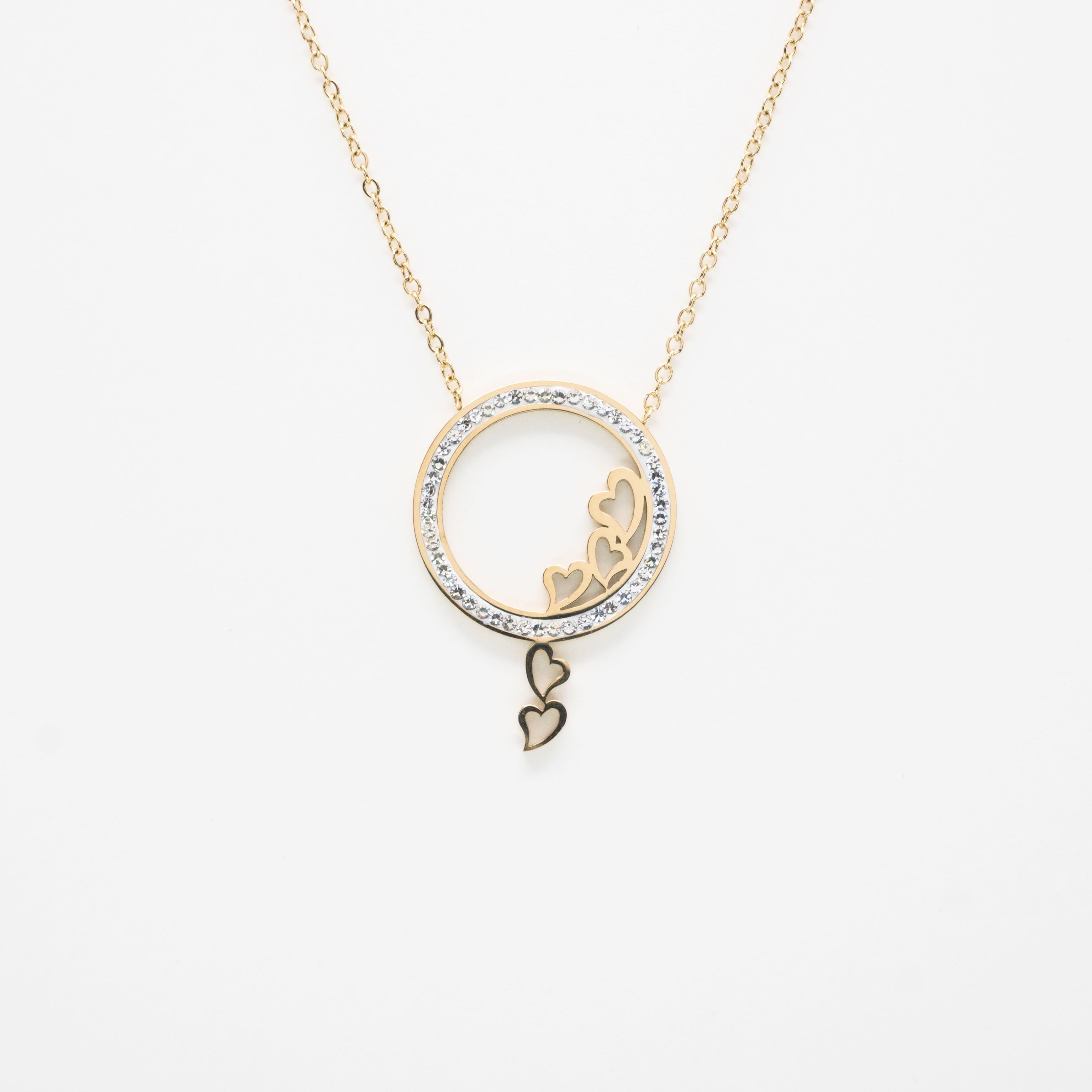 Collar De Corazones Strass