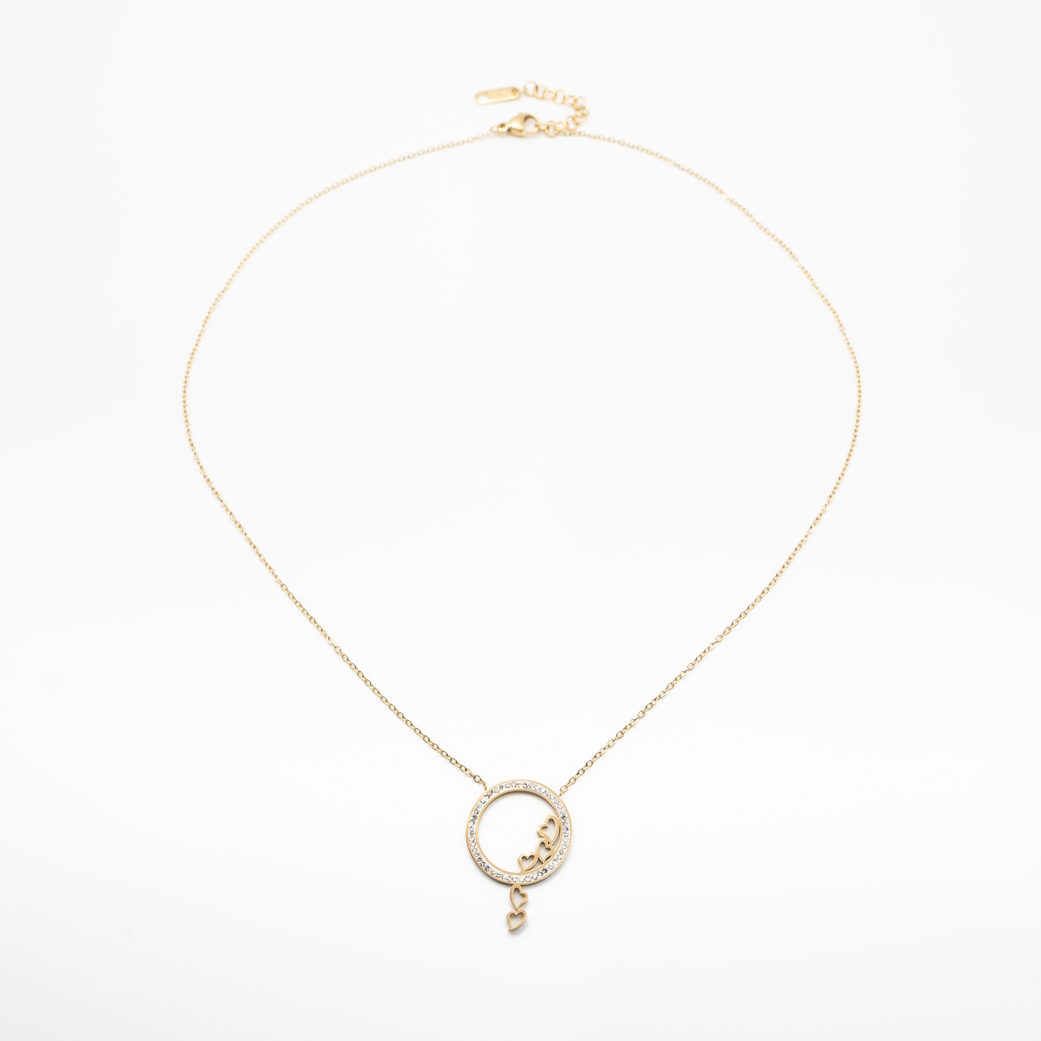 Collar De Corazones Strass