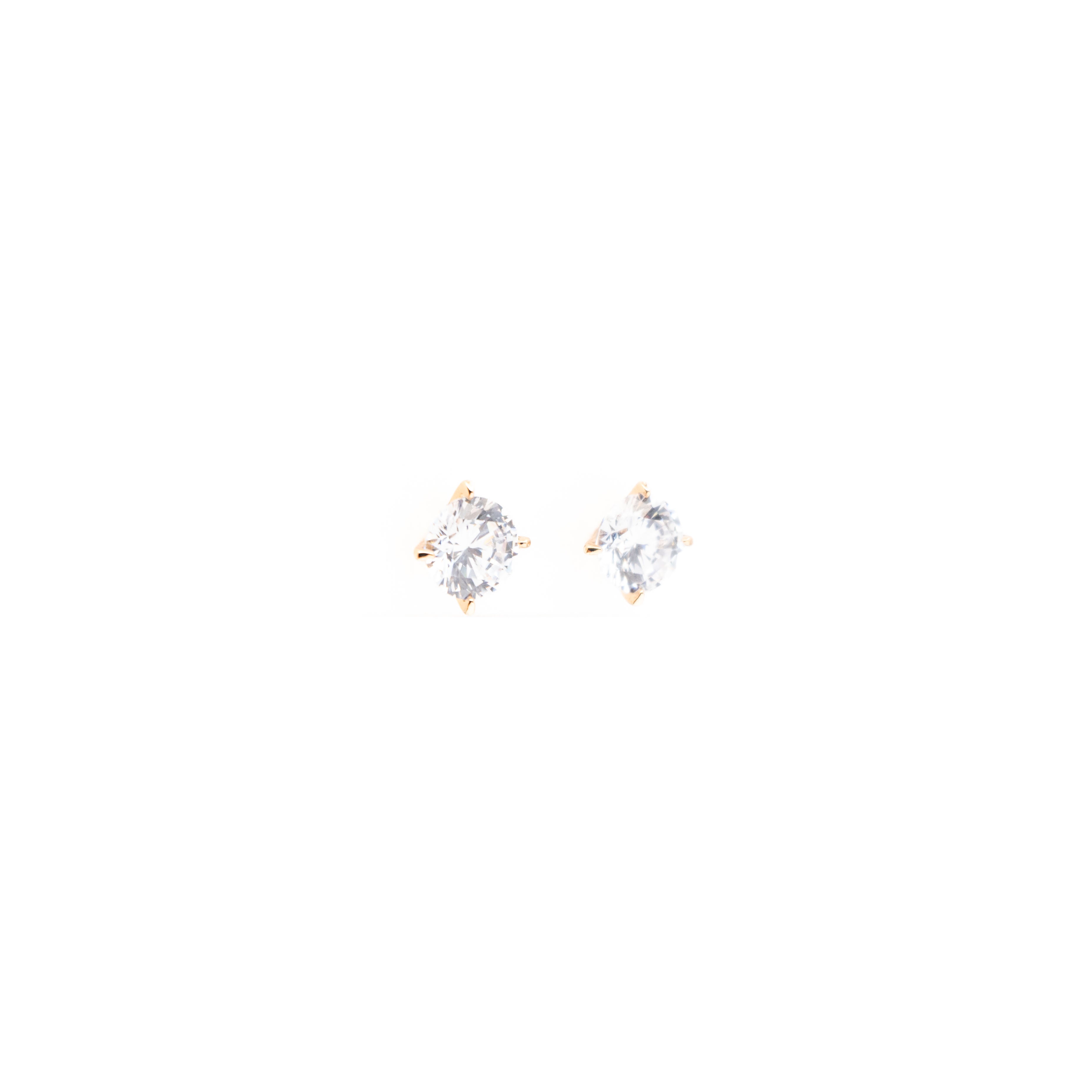 Aretes Dorados De Cubic Zirconia
