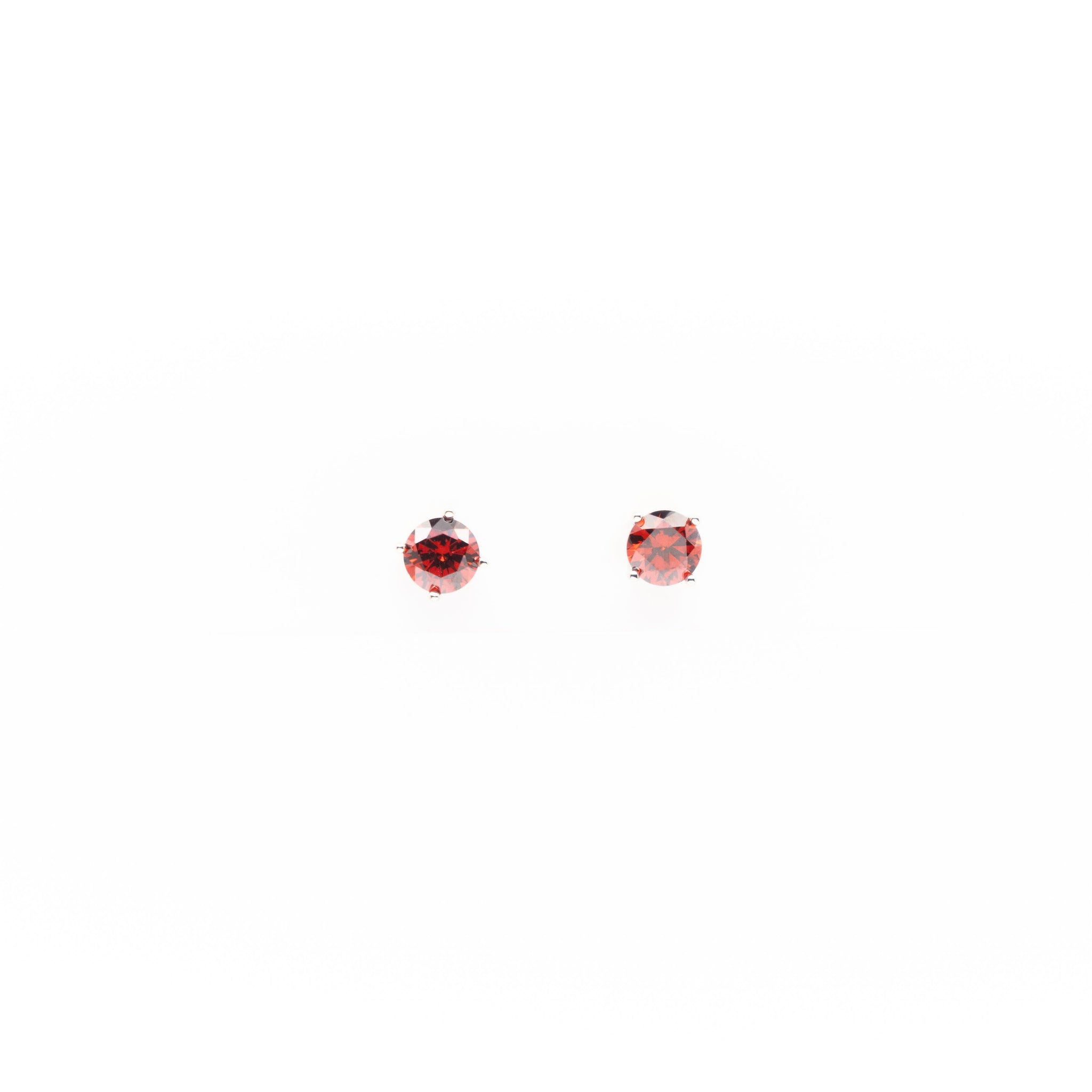 Aretes De Cubic Zirconia Rojo