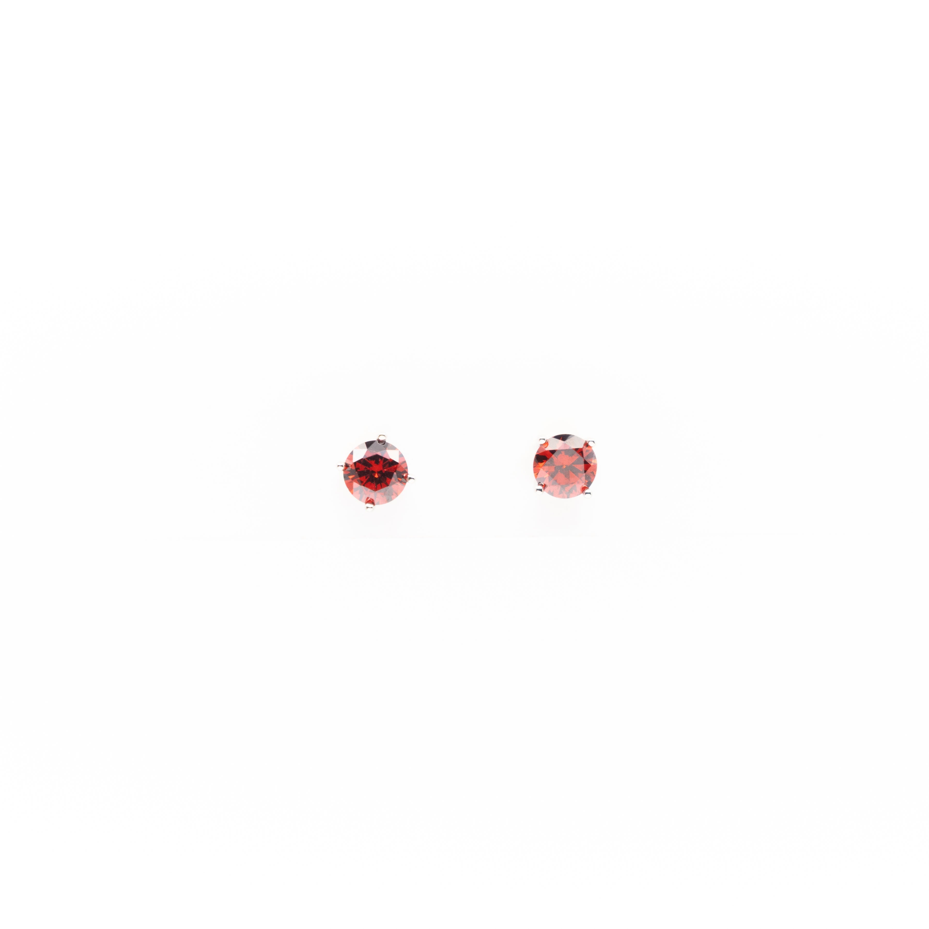 Aretes De Cubic Zirconia Rojo