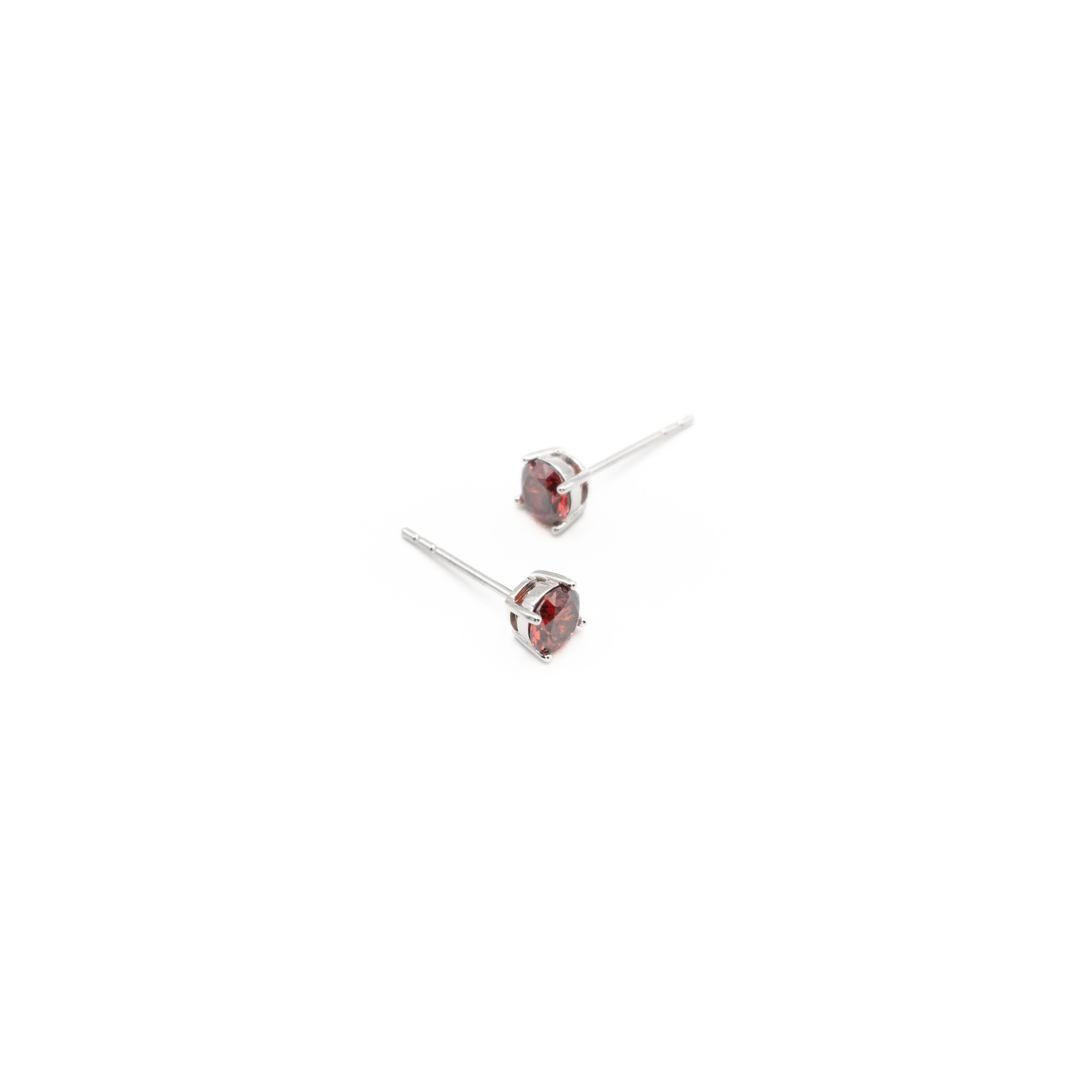 Aretes De Cubic Zirconia Rojo