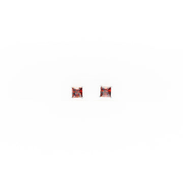Aretes De Circonia Rojo