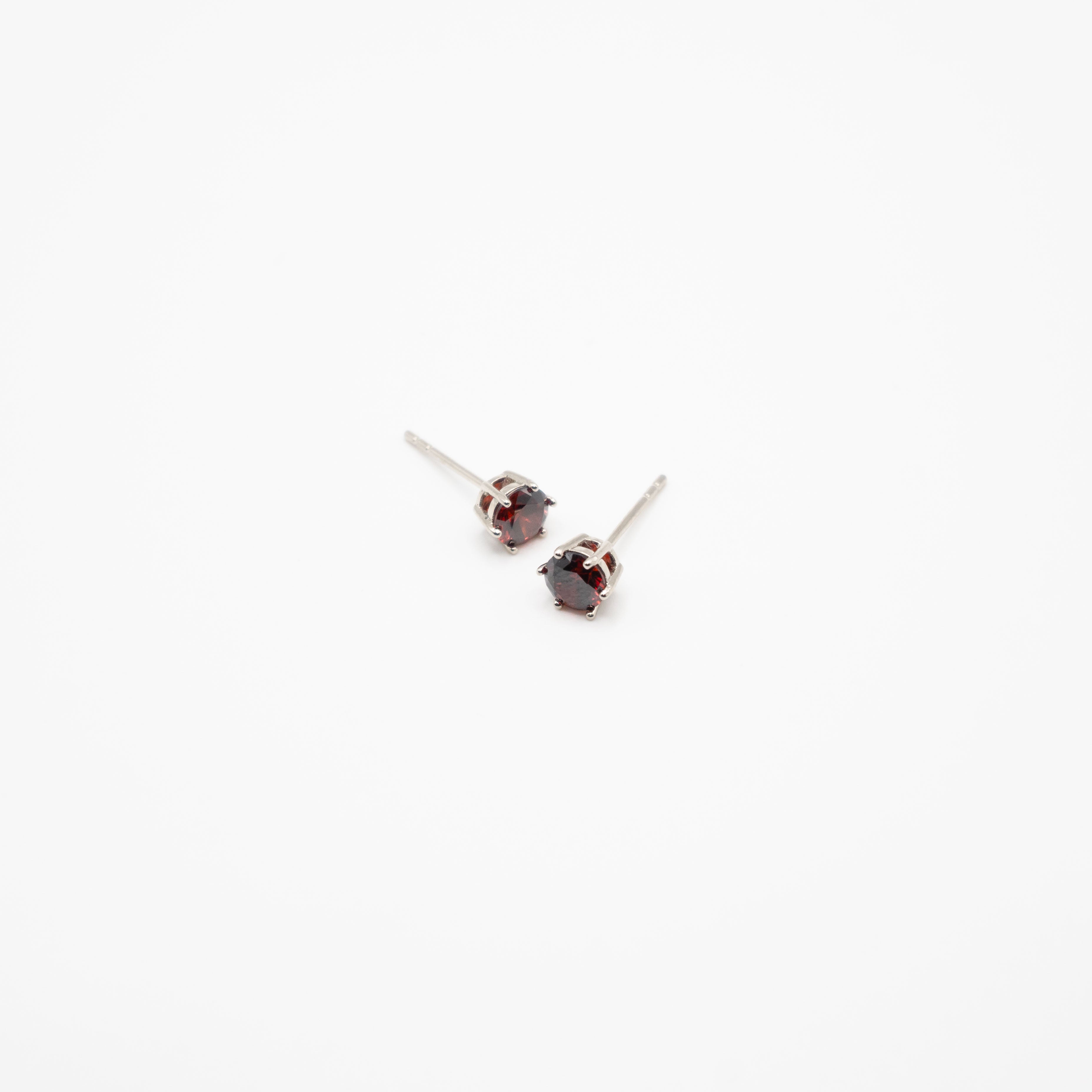 Aretes De Circonia Circular Roja