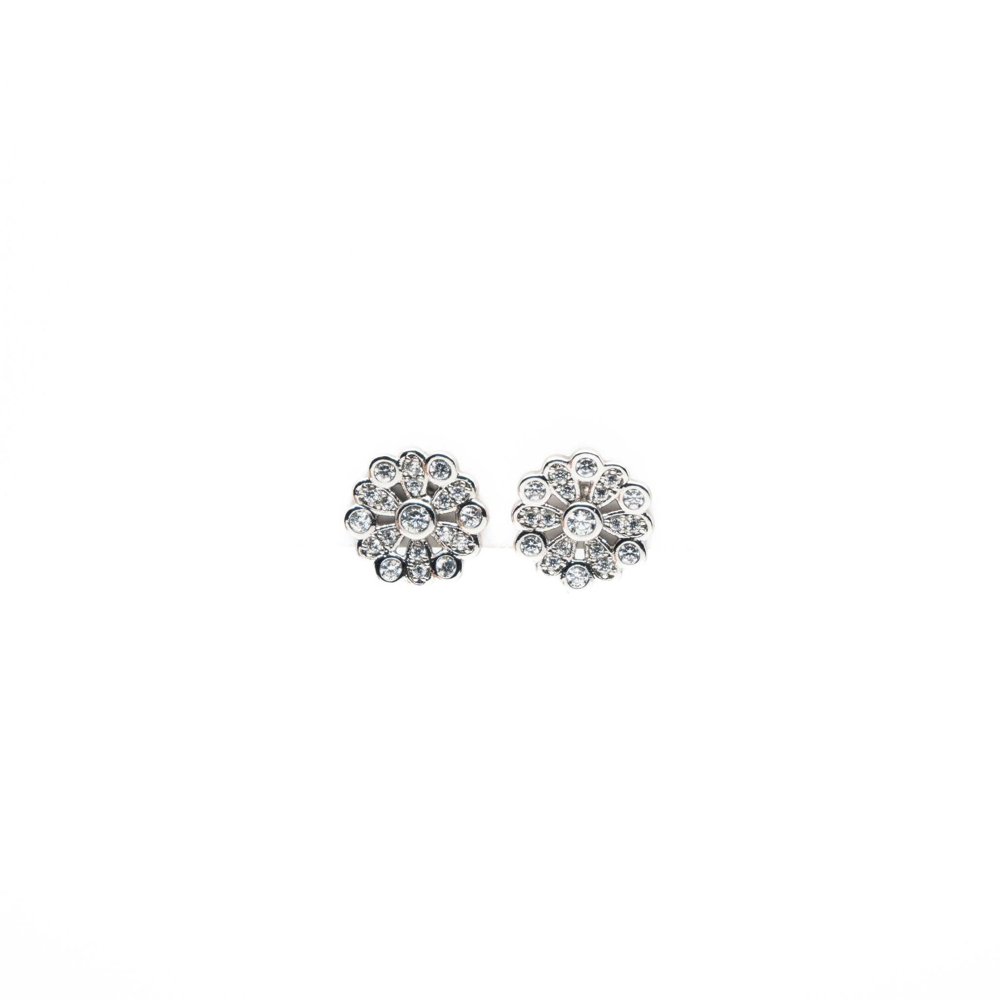 Aretes Strass Plateado