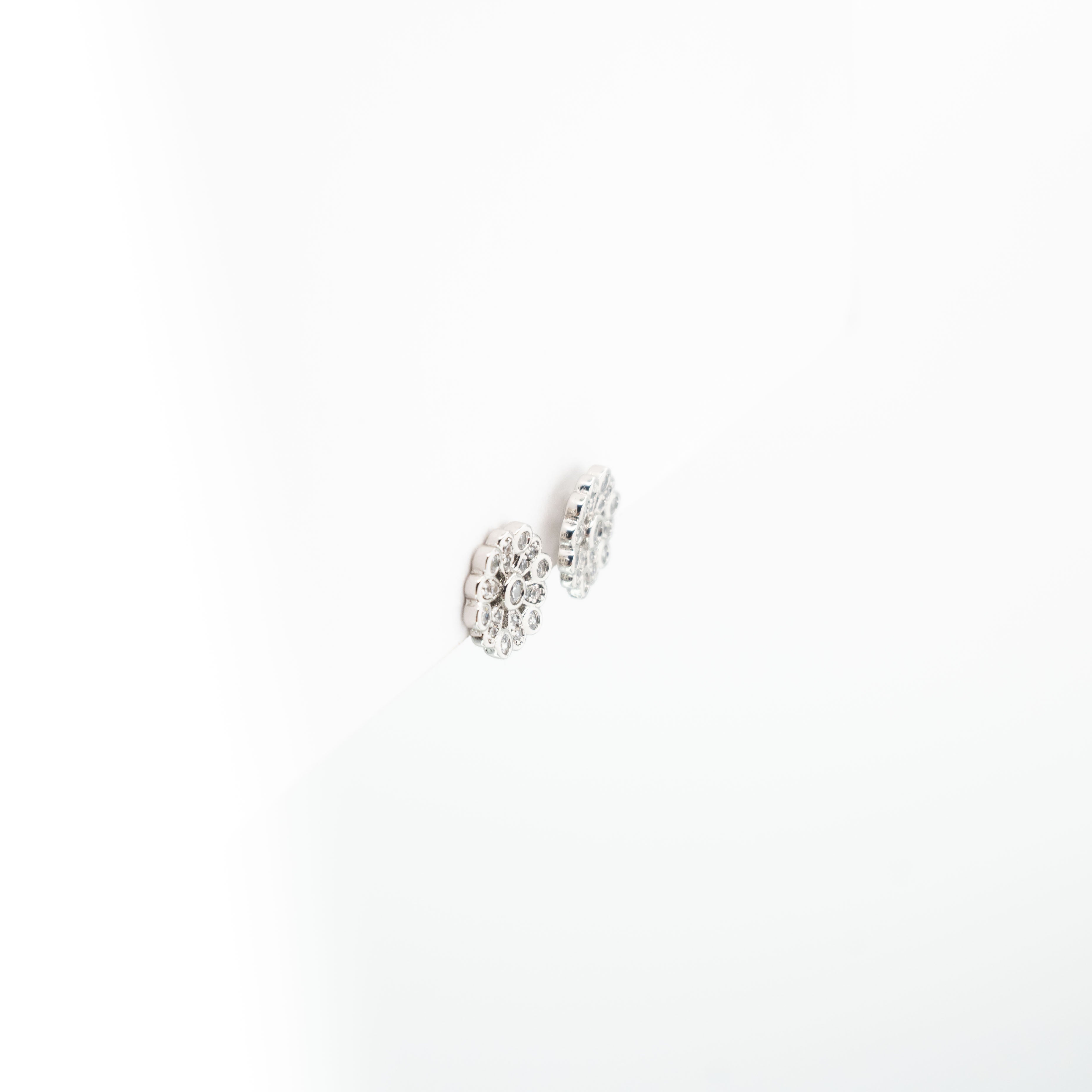 Aretes Strass Plateado