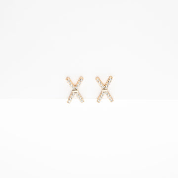 Aretes De "X" Con Strass
