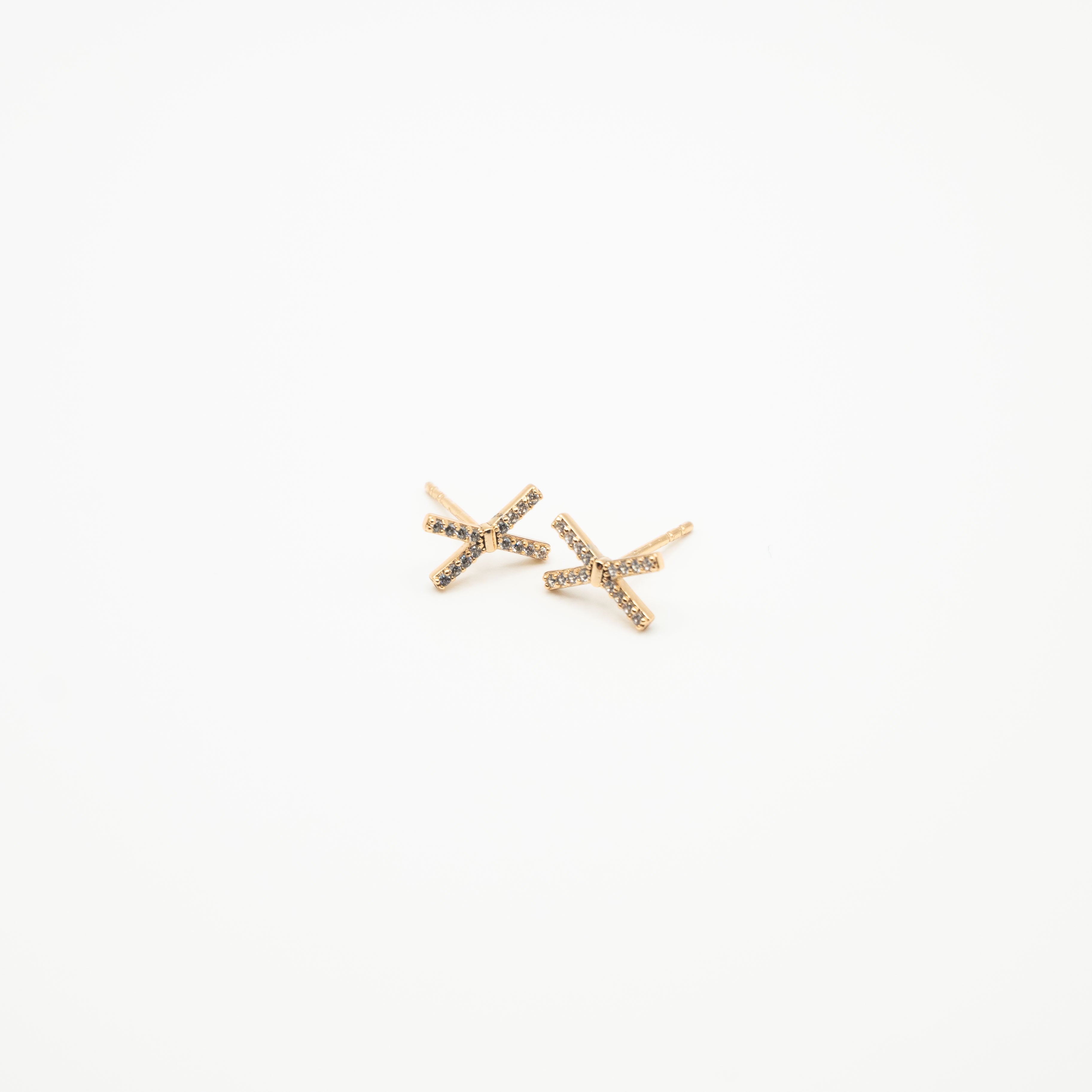 Aretes De "X" Con Strass