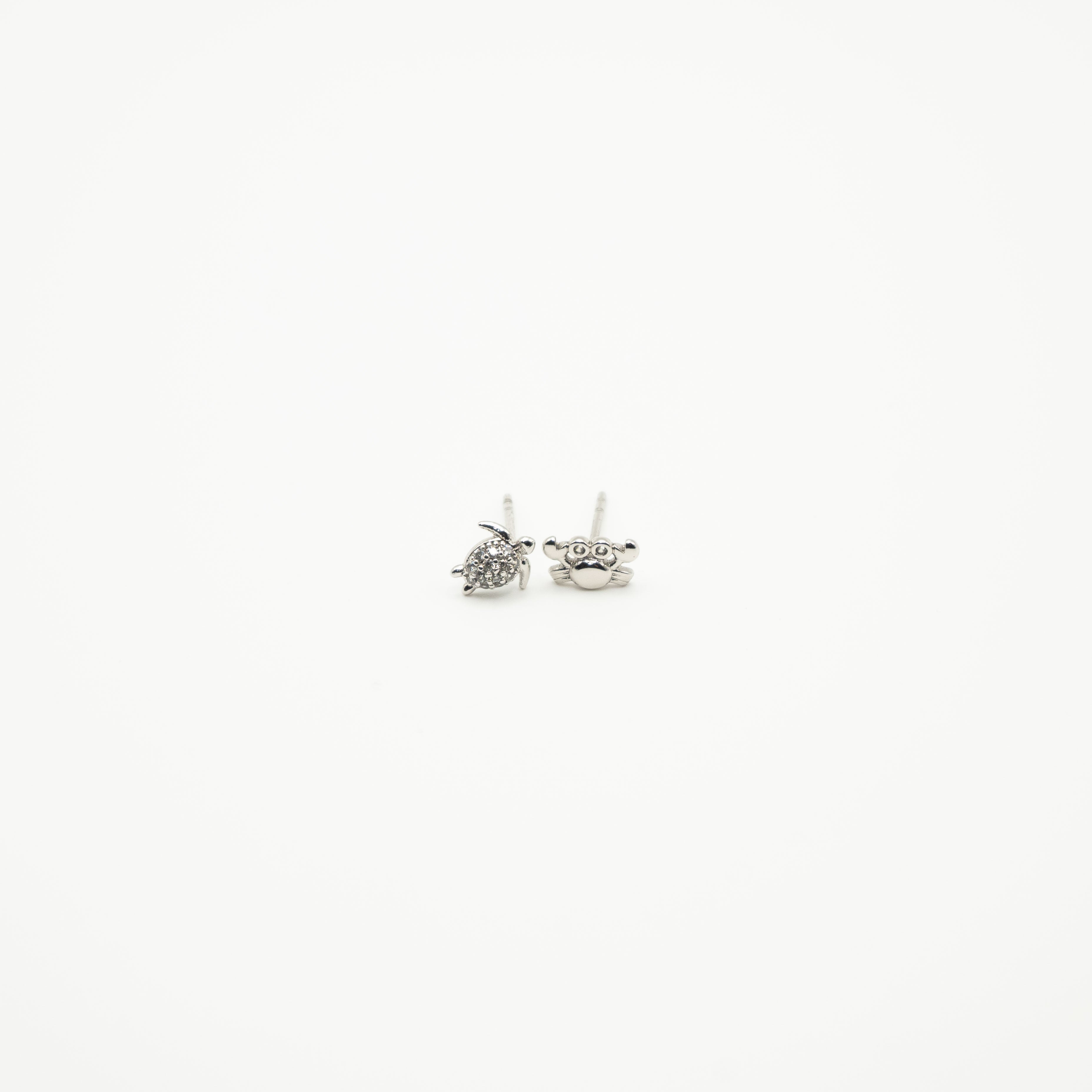 Aretes De Cangrejo Y Tortuga Strass