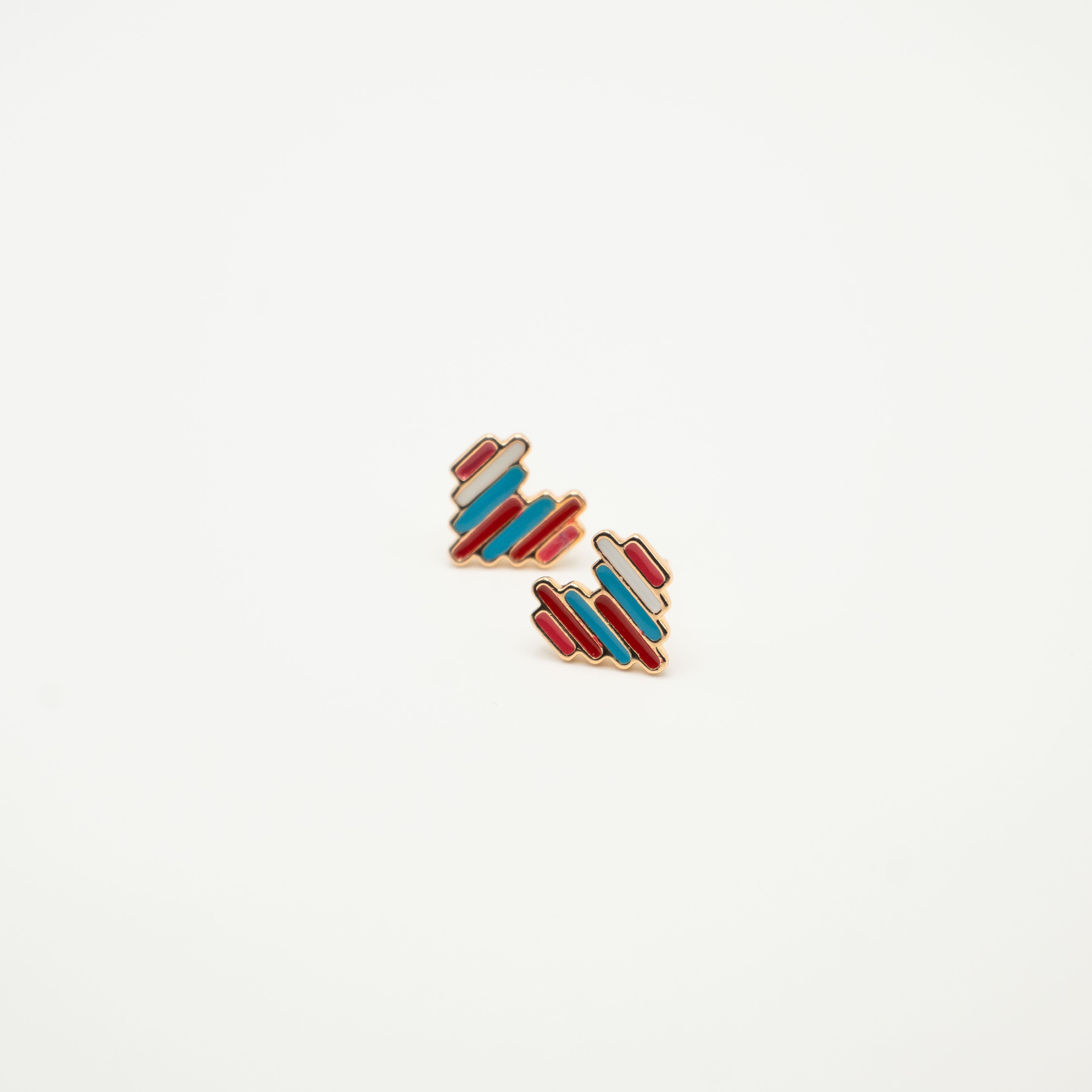 Aretes De Corazón Retro