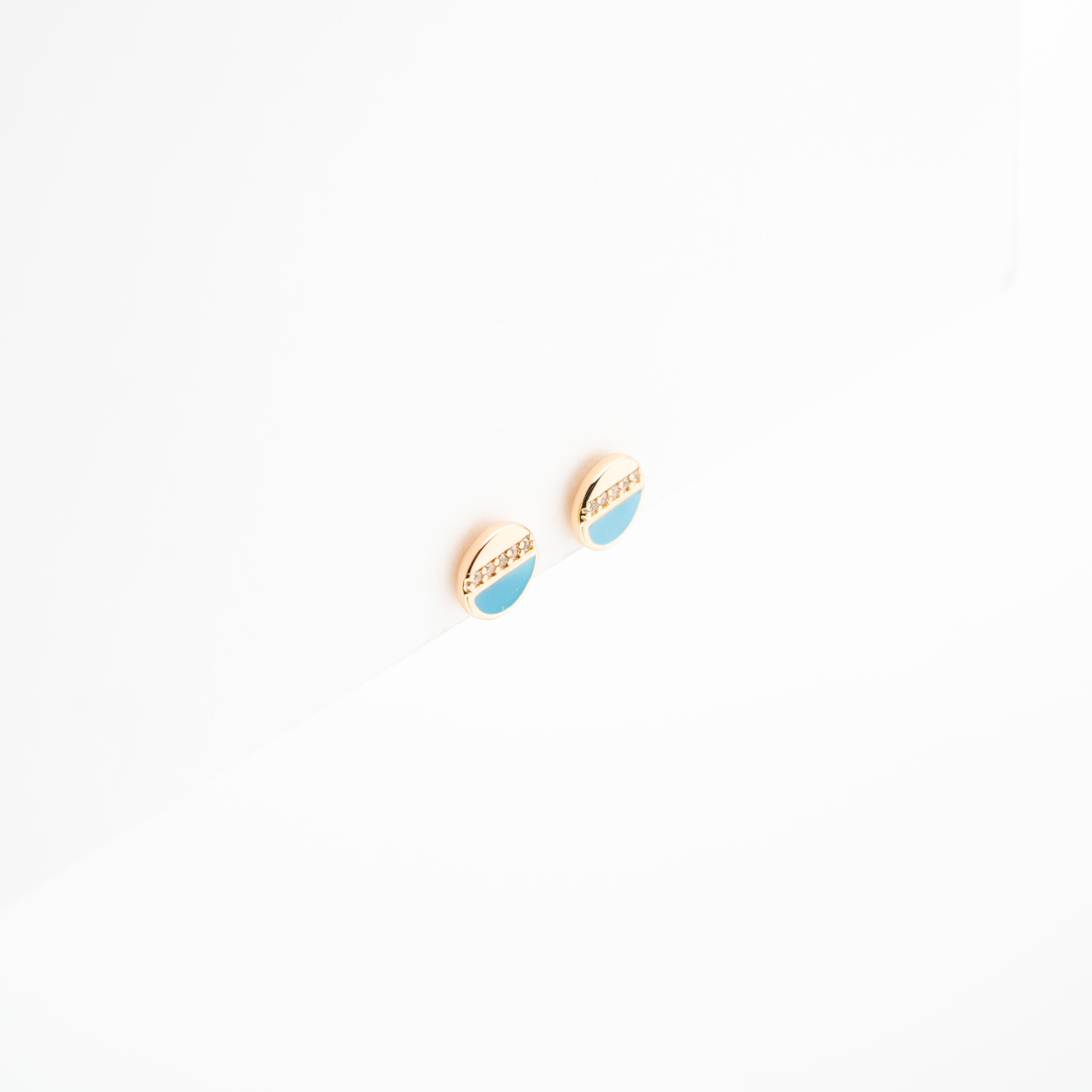 Aretes Circulares Azul Strass