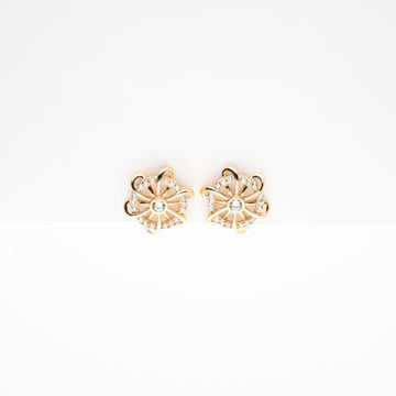 Aretes Entrelazo Dorado Strass