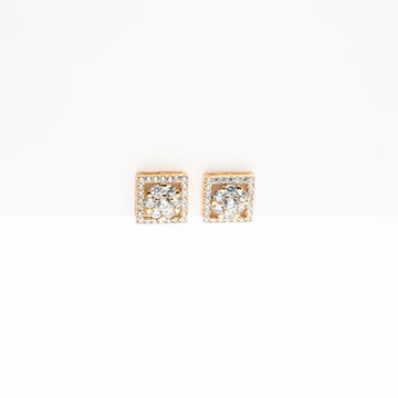 Aretes Cuadrados Con Strass