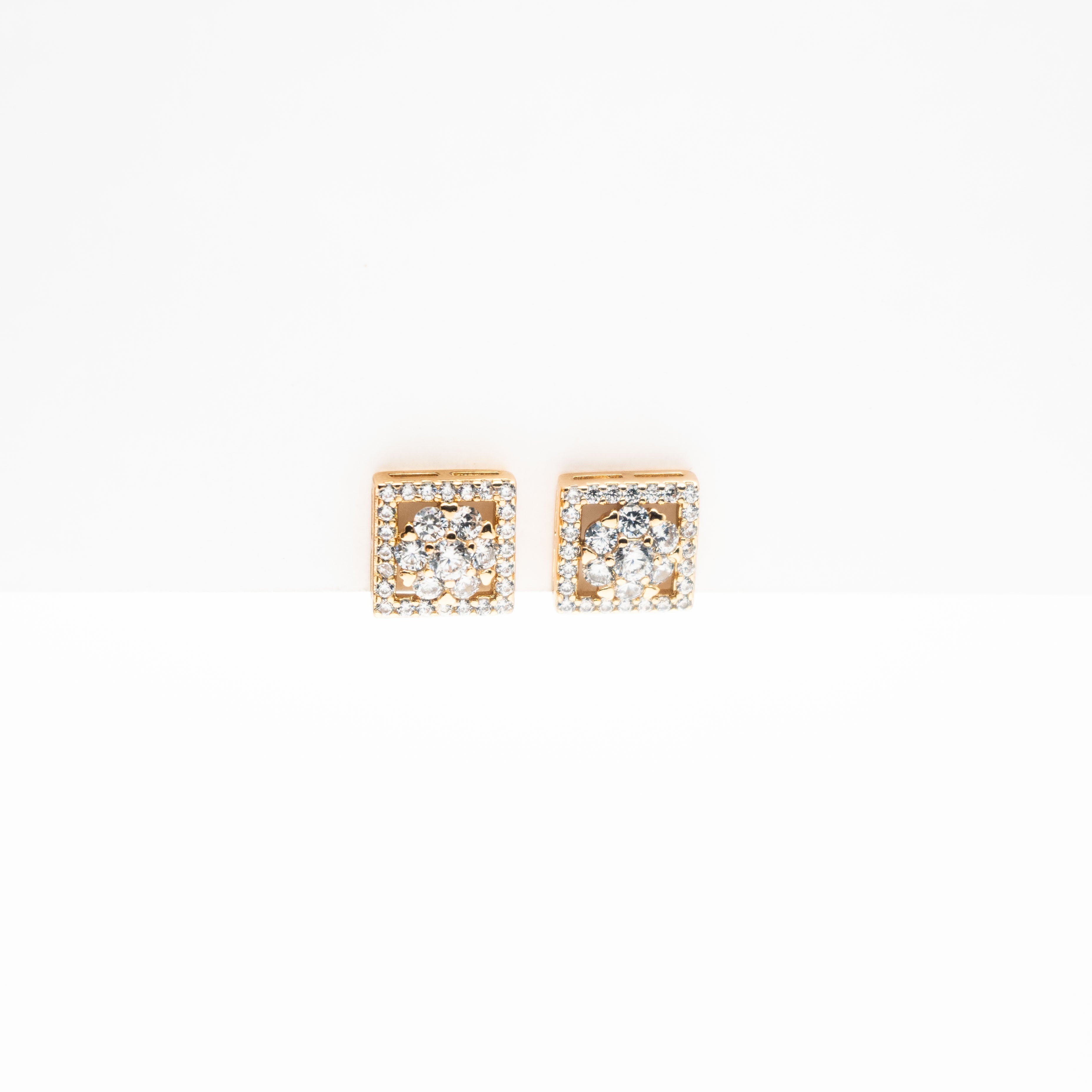 Aretes Cuadrados Con Strass