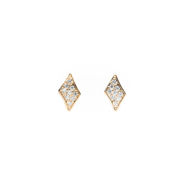 Aretes Diamante Curvo Strass