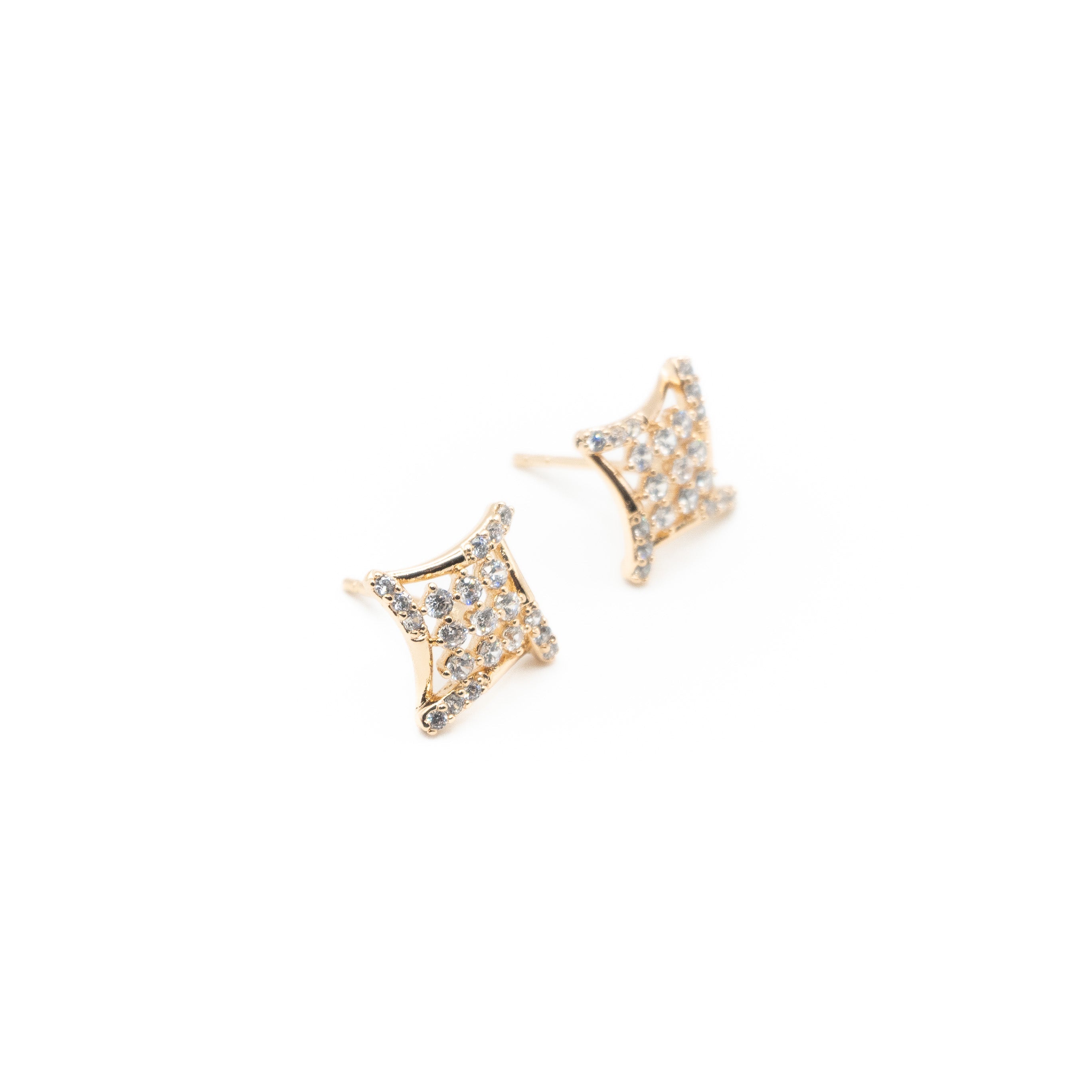 Aretes Cuadrados Con Strass