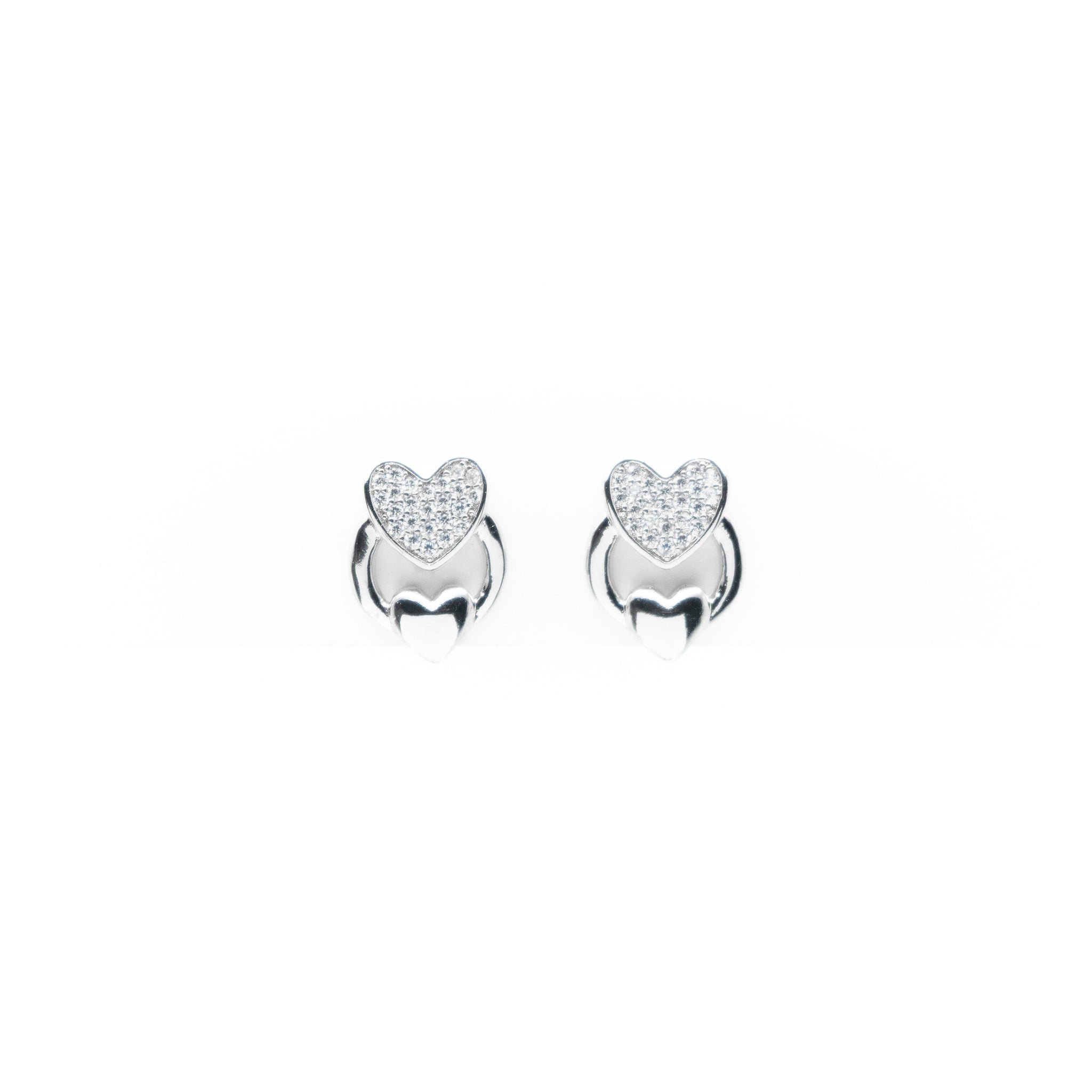 Aretes De Corazones Strass