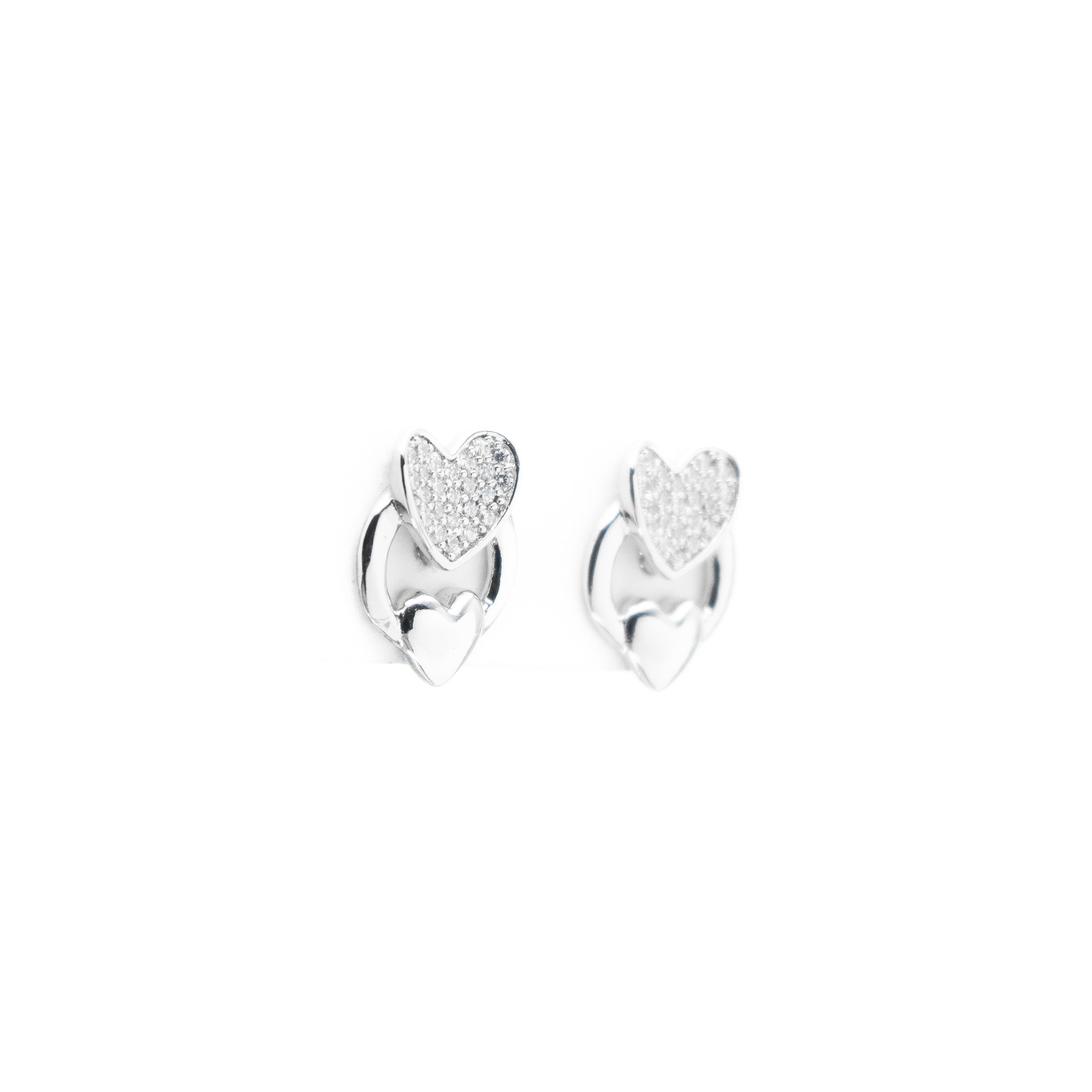Aretes De Corazones Strass