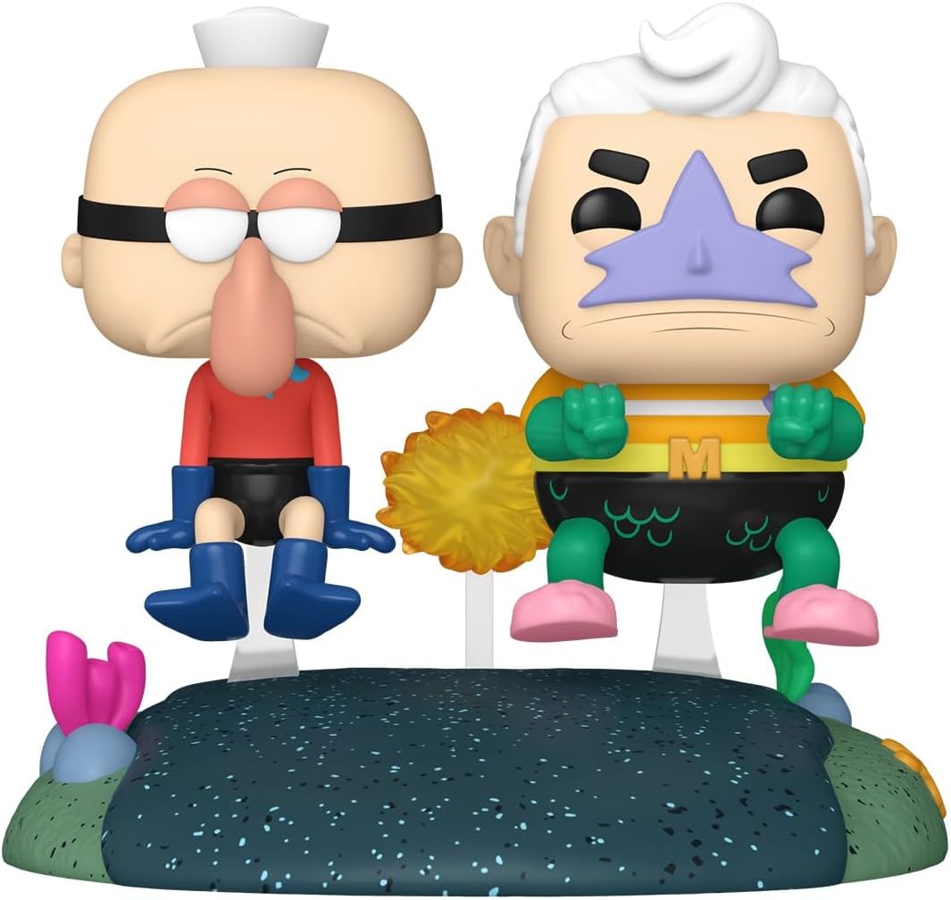 Funko POP! Bob Esponja - Hombre sirena y chico percebe con coche invisible