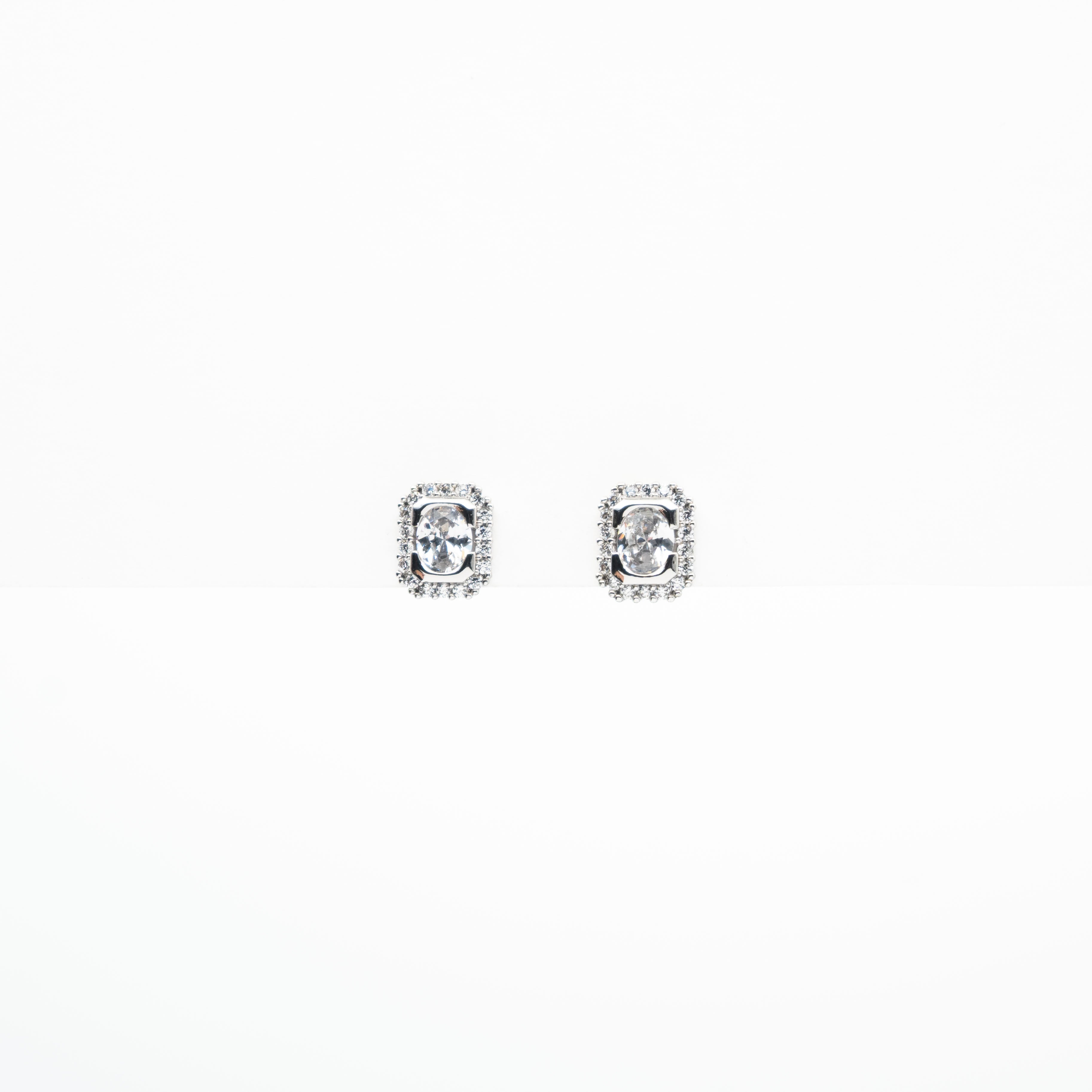 Aretes Cuadrados Con Strass
