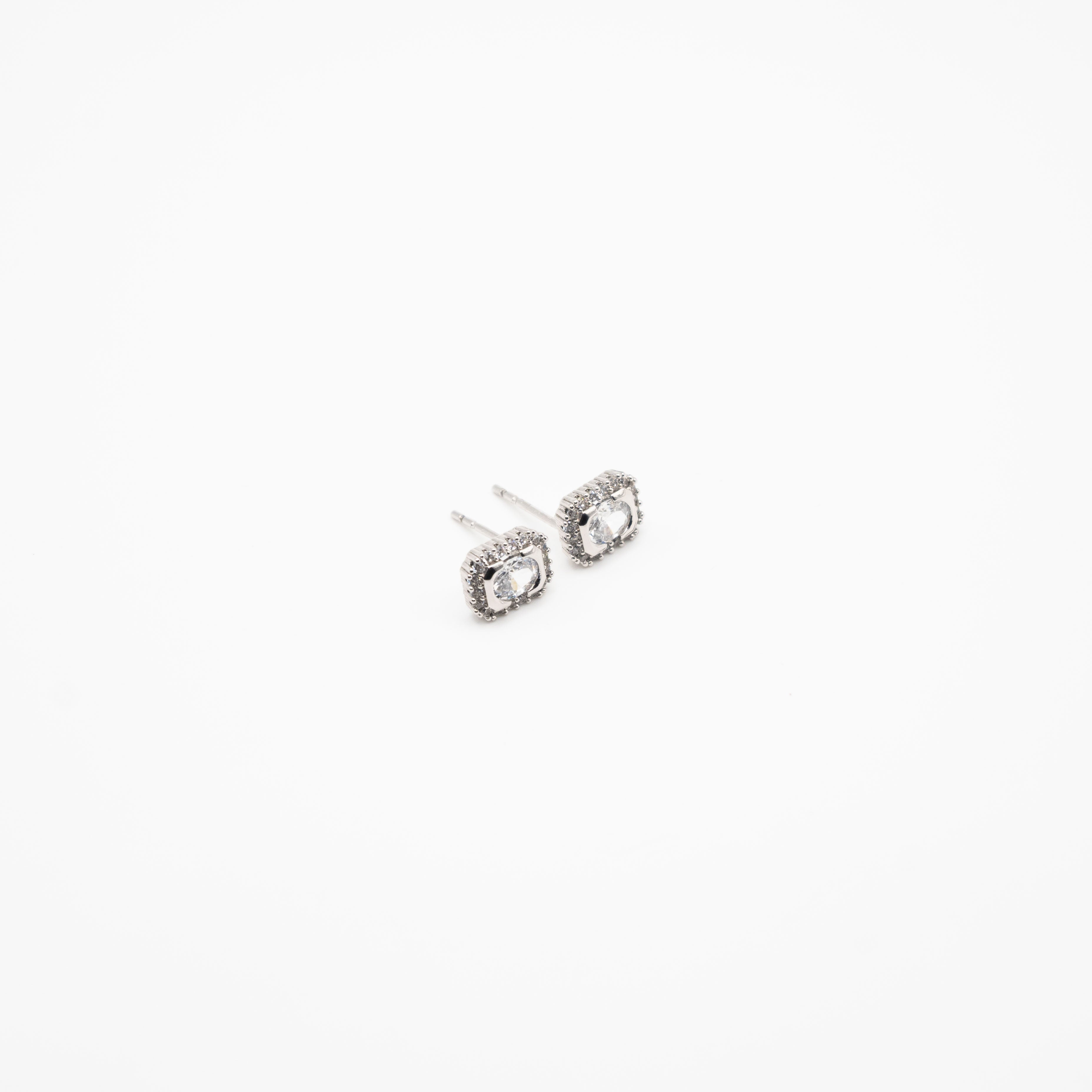Aretes Cuadrados Con Strass