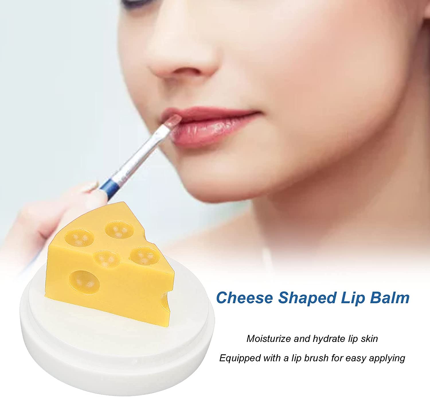 Balsamo Labial En Forma De Queso Con Brocha