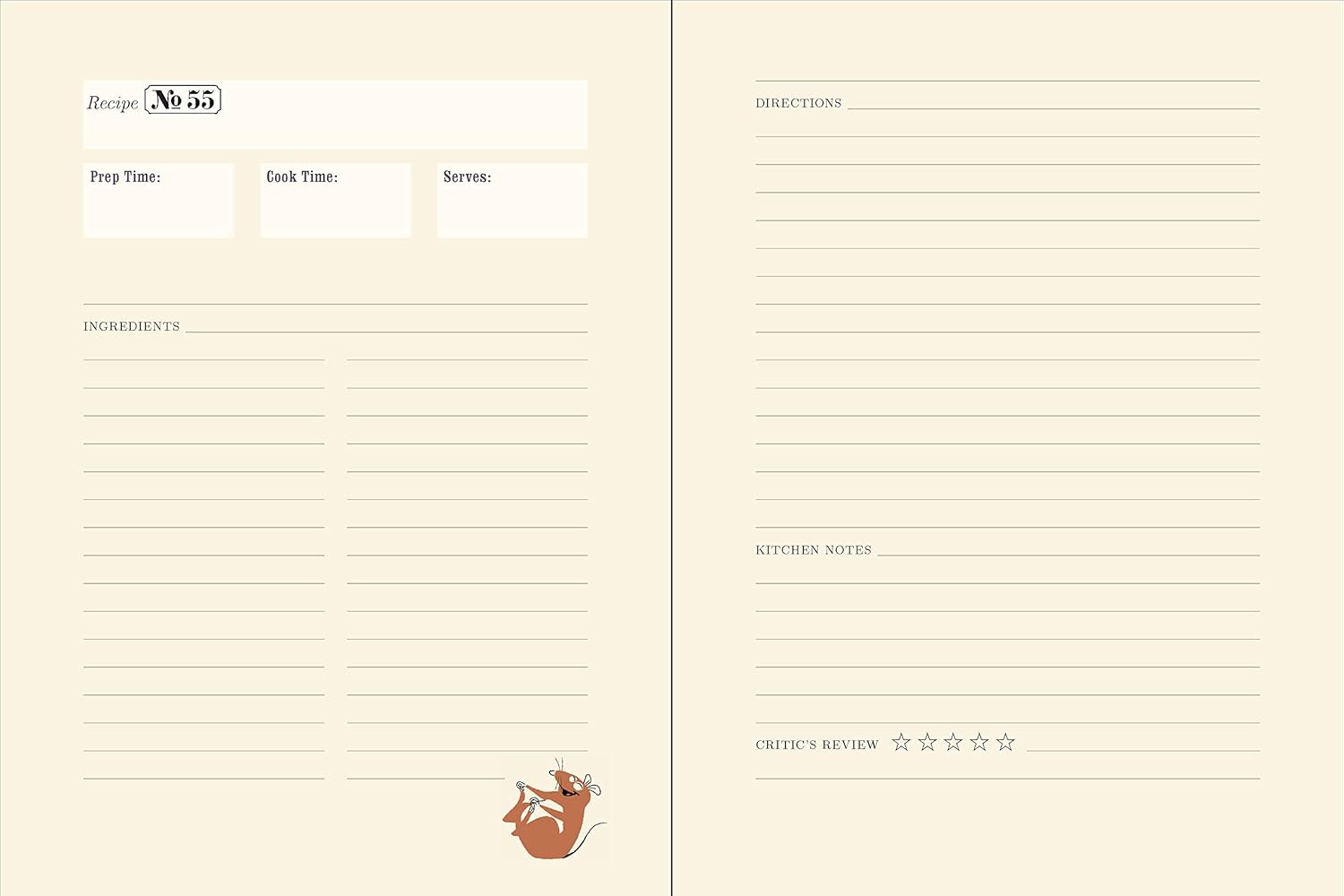 Diario Cuaderno de Recetas de Ratatouille: Cualquiera puede Cocinar