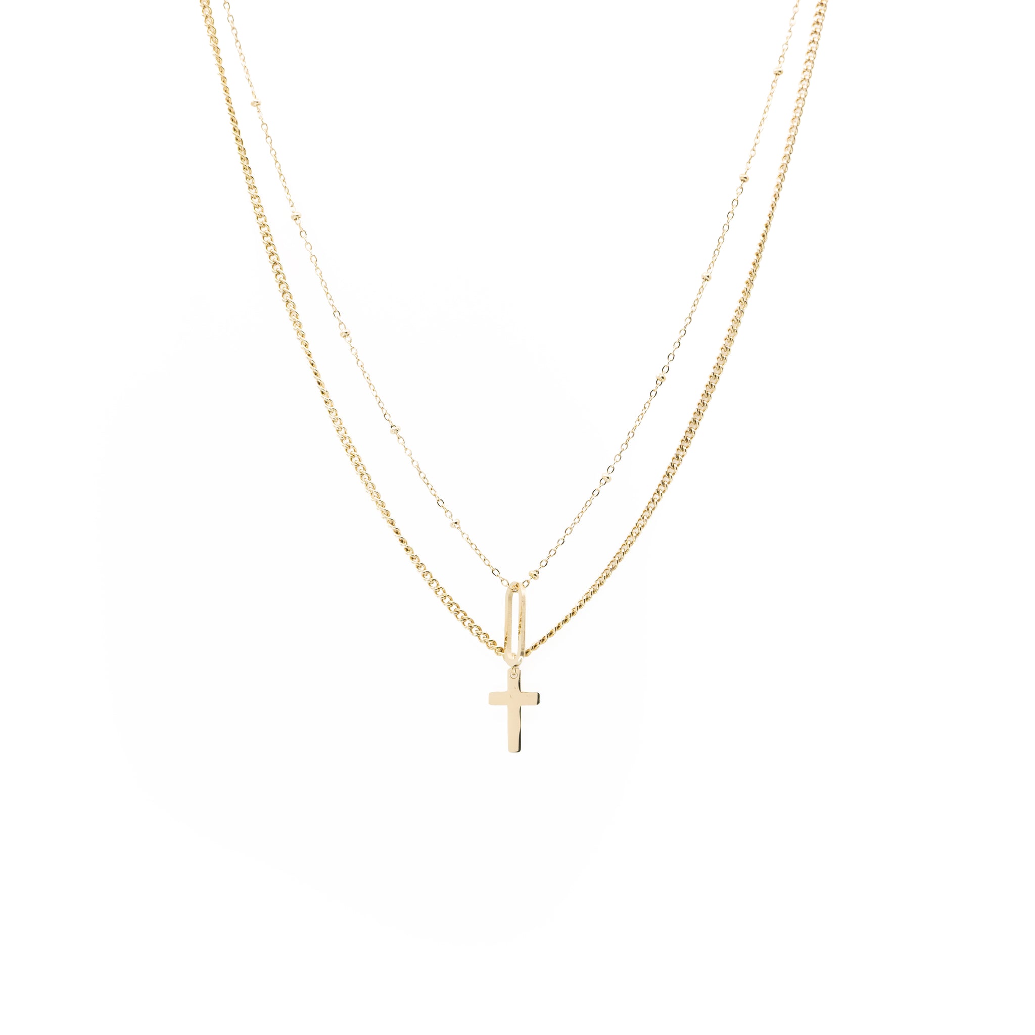 Collar Multicadena Cruz