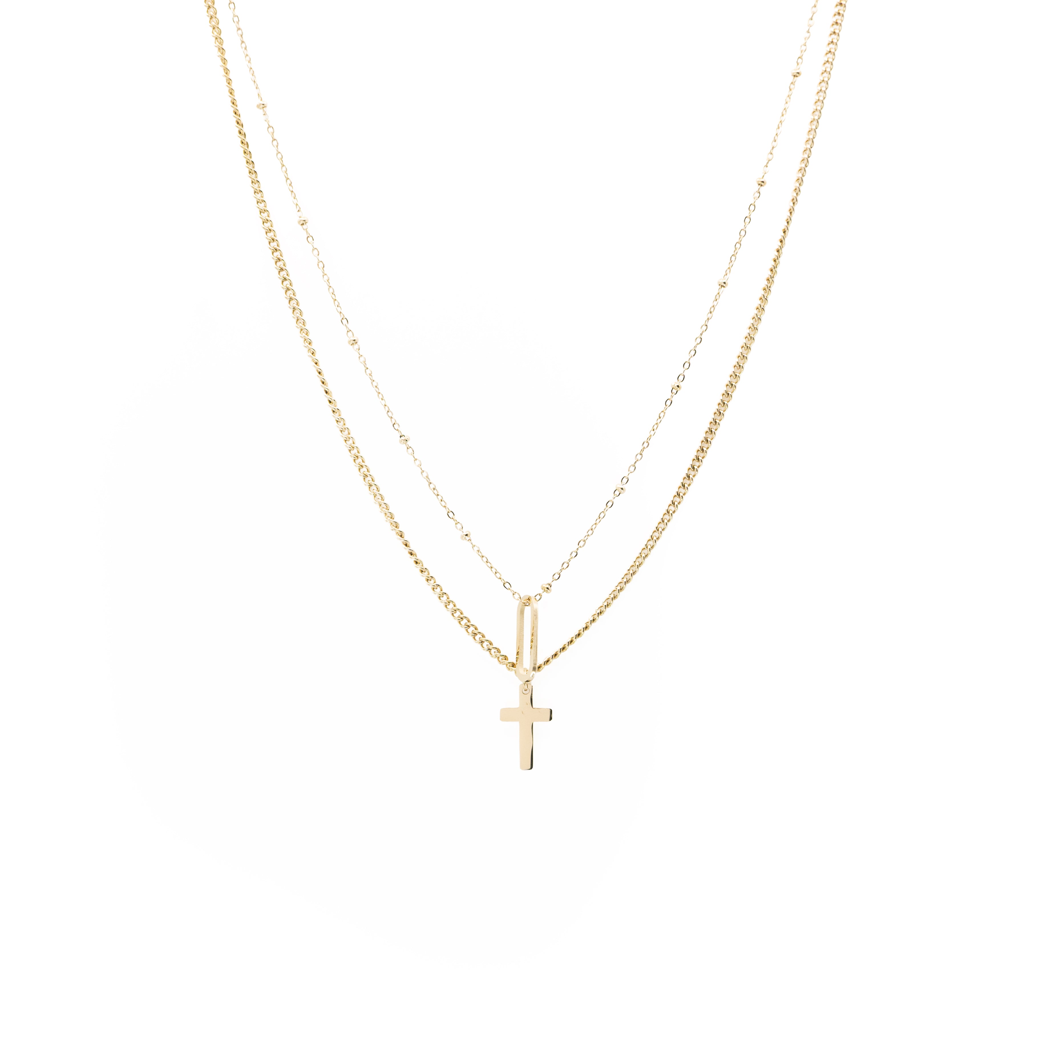 Collar Multicadena Cruz