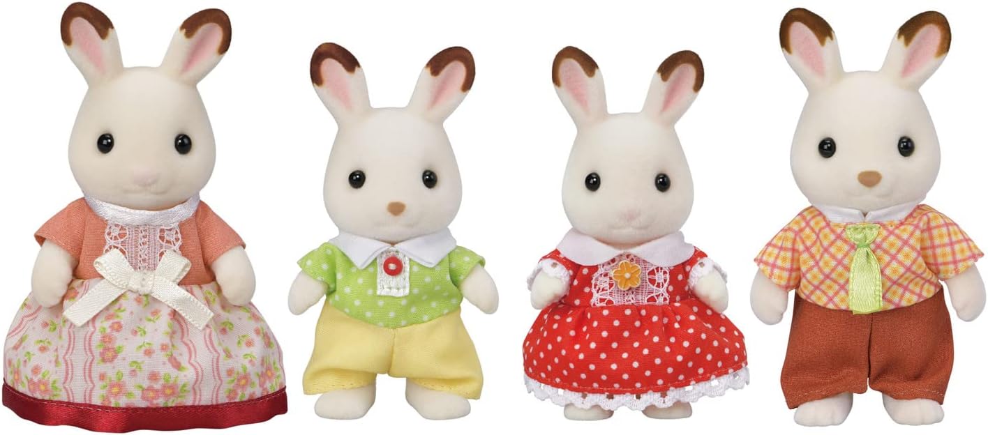 Ternurines Calico Critters Chocolate Rabbit Family