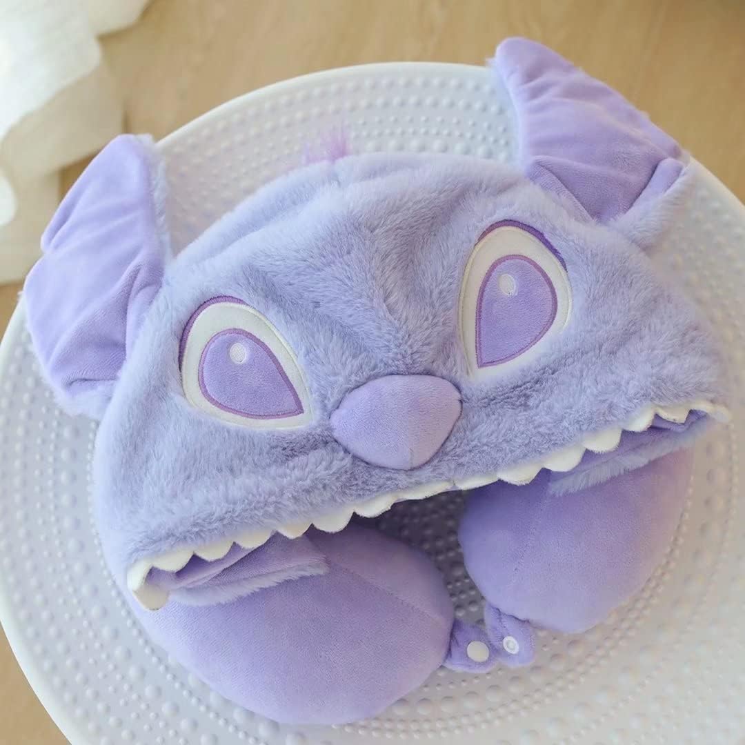 Stitch Almohada De Viaje Morado Azul