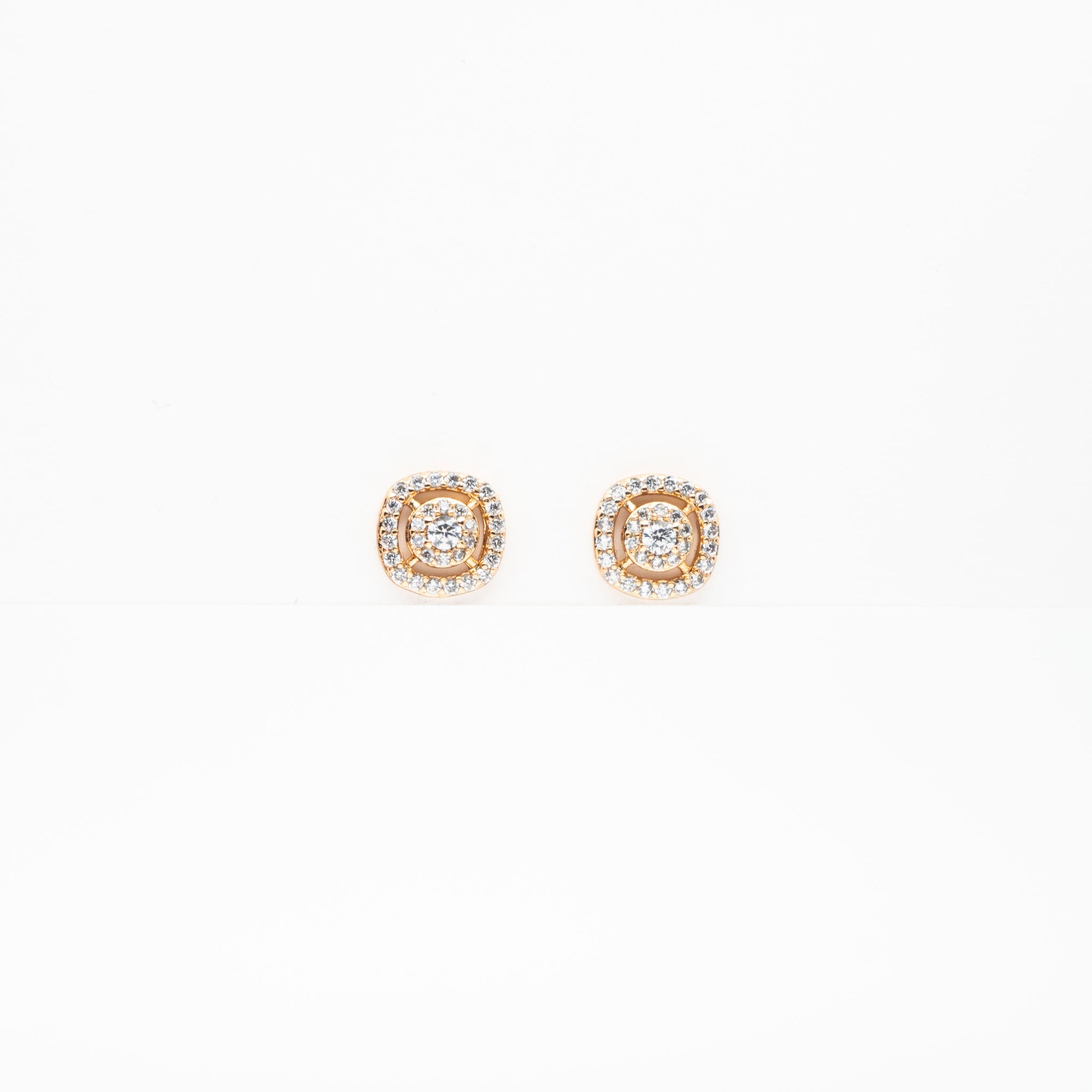 Aretes Dorados Con Strass