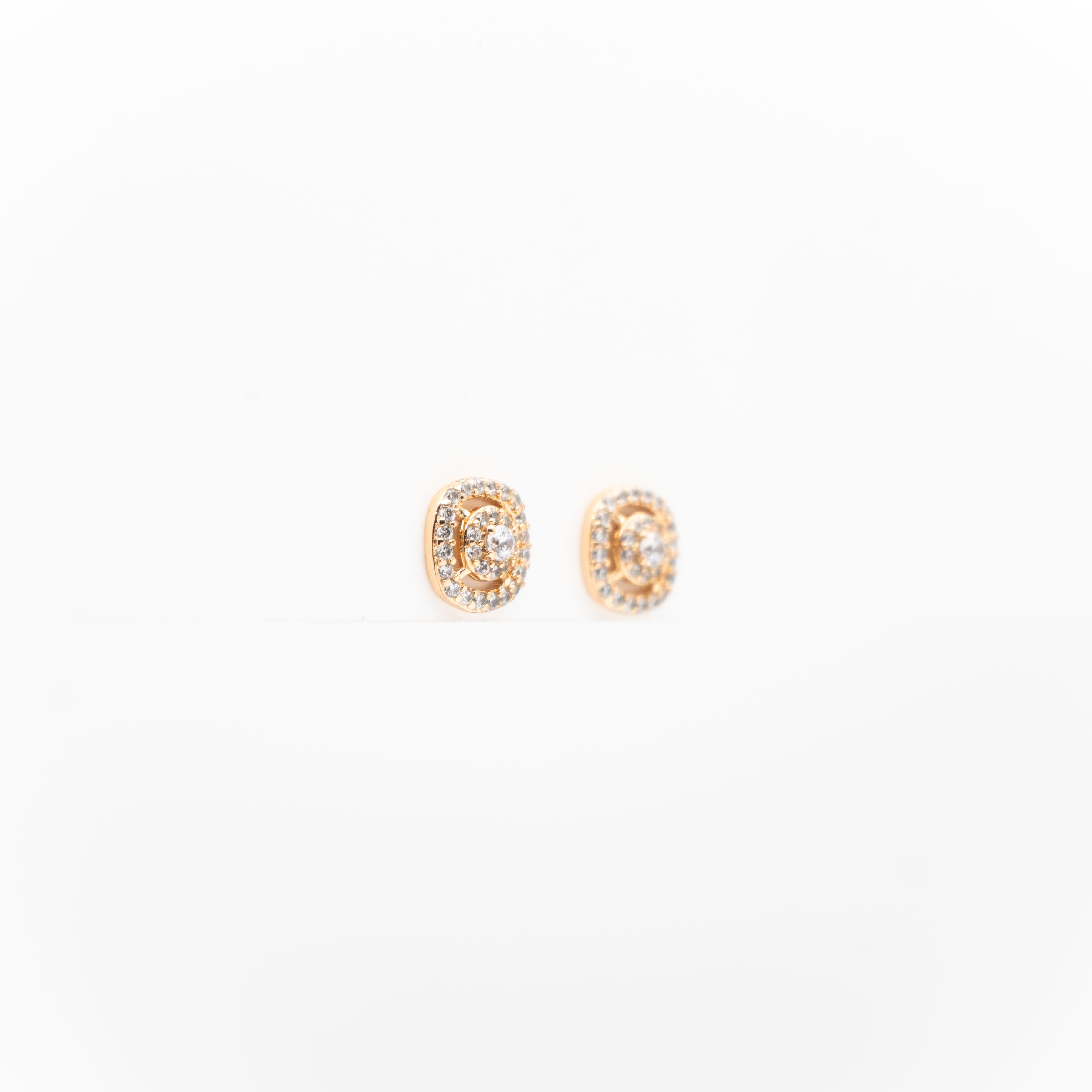 Aretes Dorados Con Strass