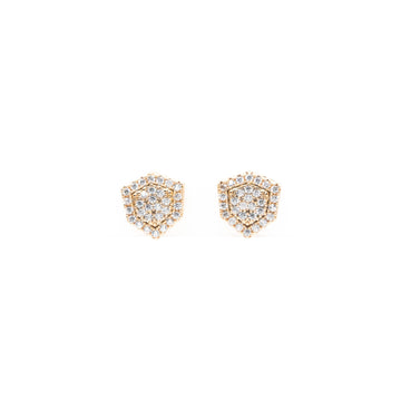 Aretes Escudo Dorado Strass