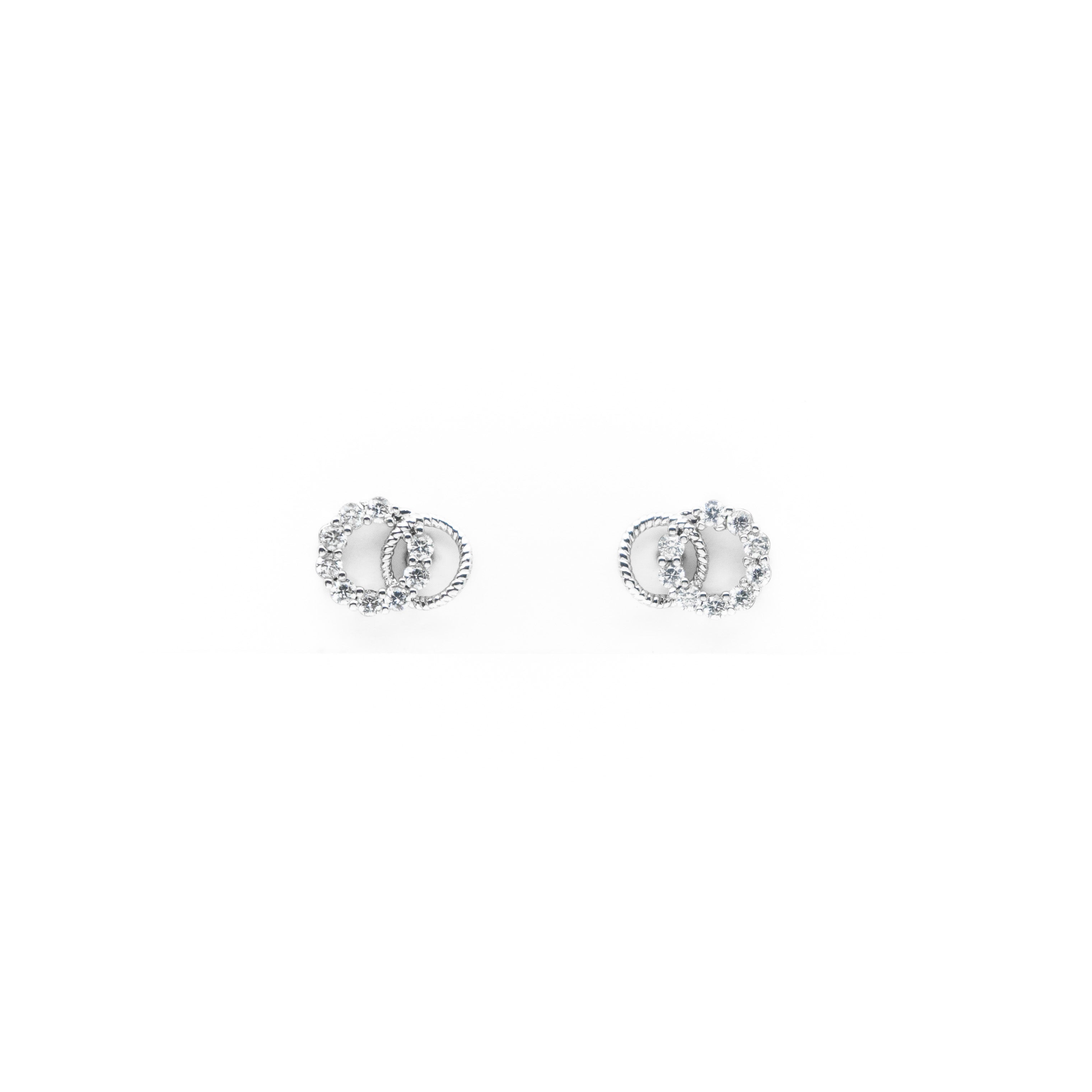 Aretes De Anillos Plateados