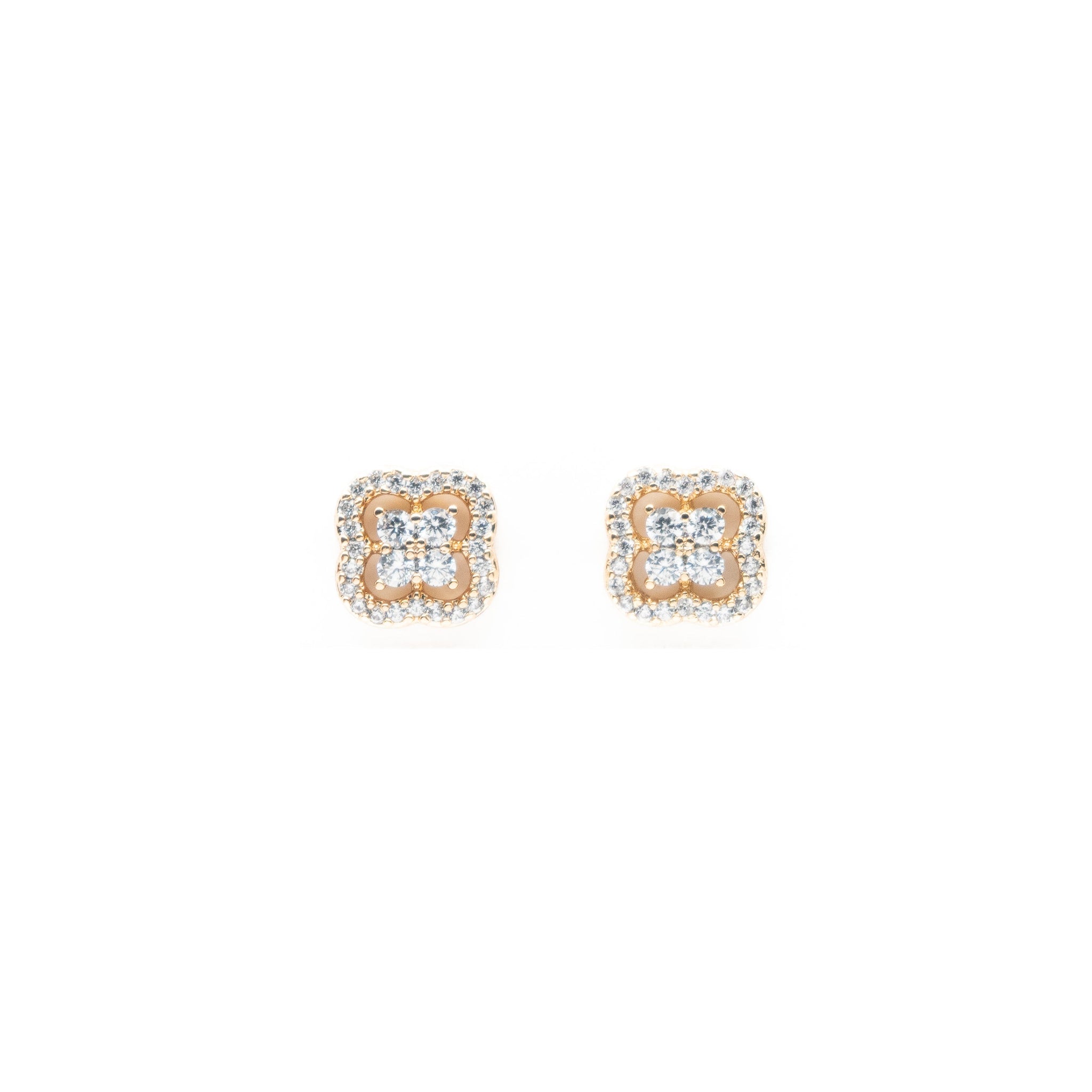 Aretes De Flor Strass