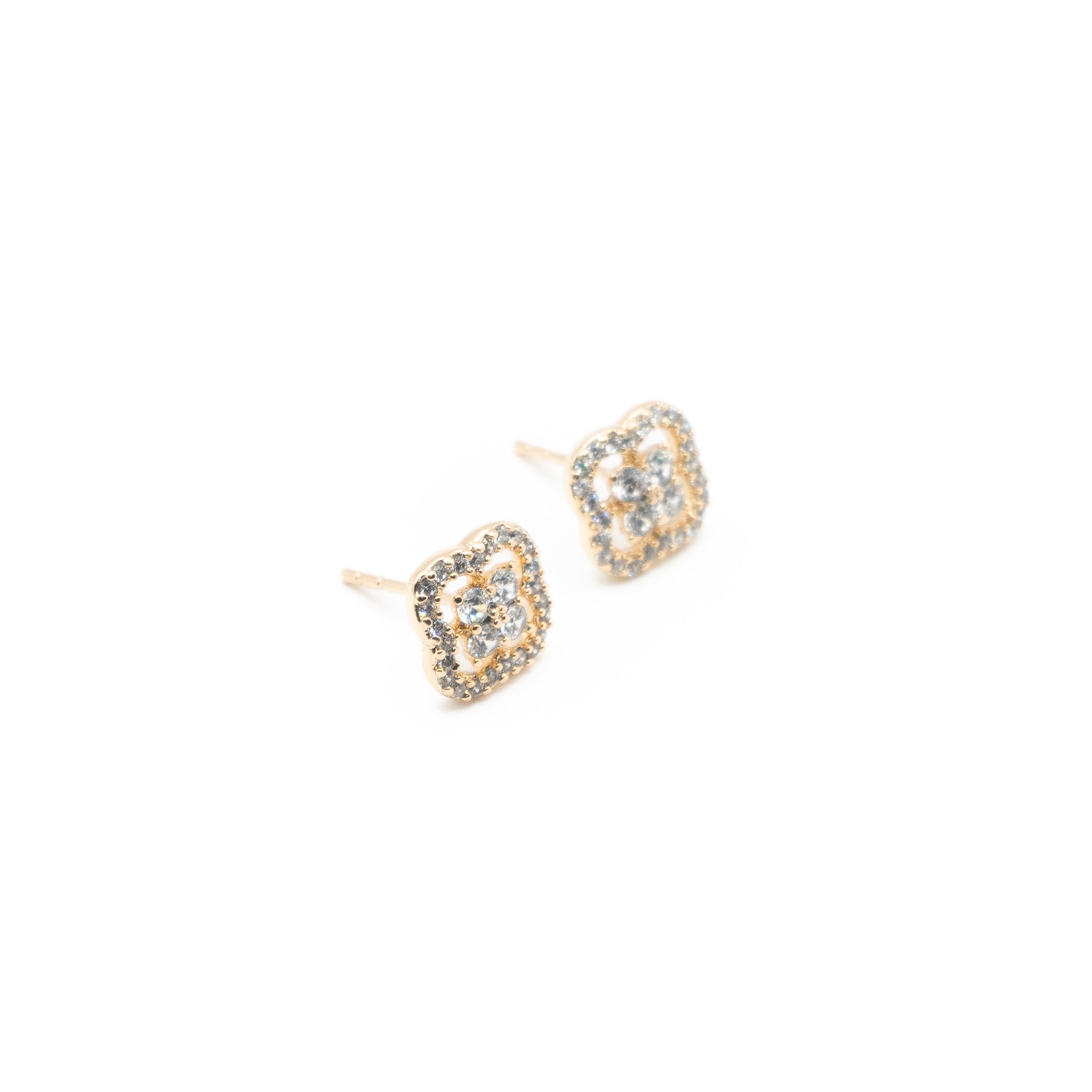 Aretes De Flor Strass