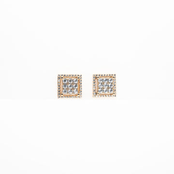 Aretes Cuadrados Con Strass