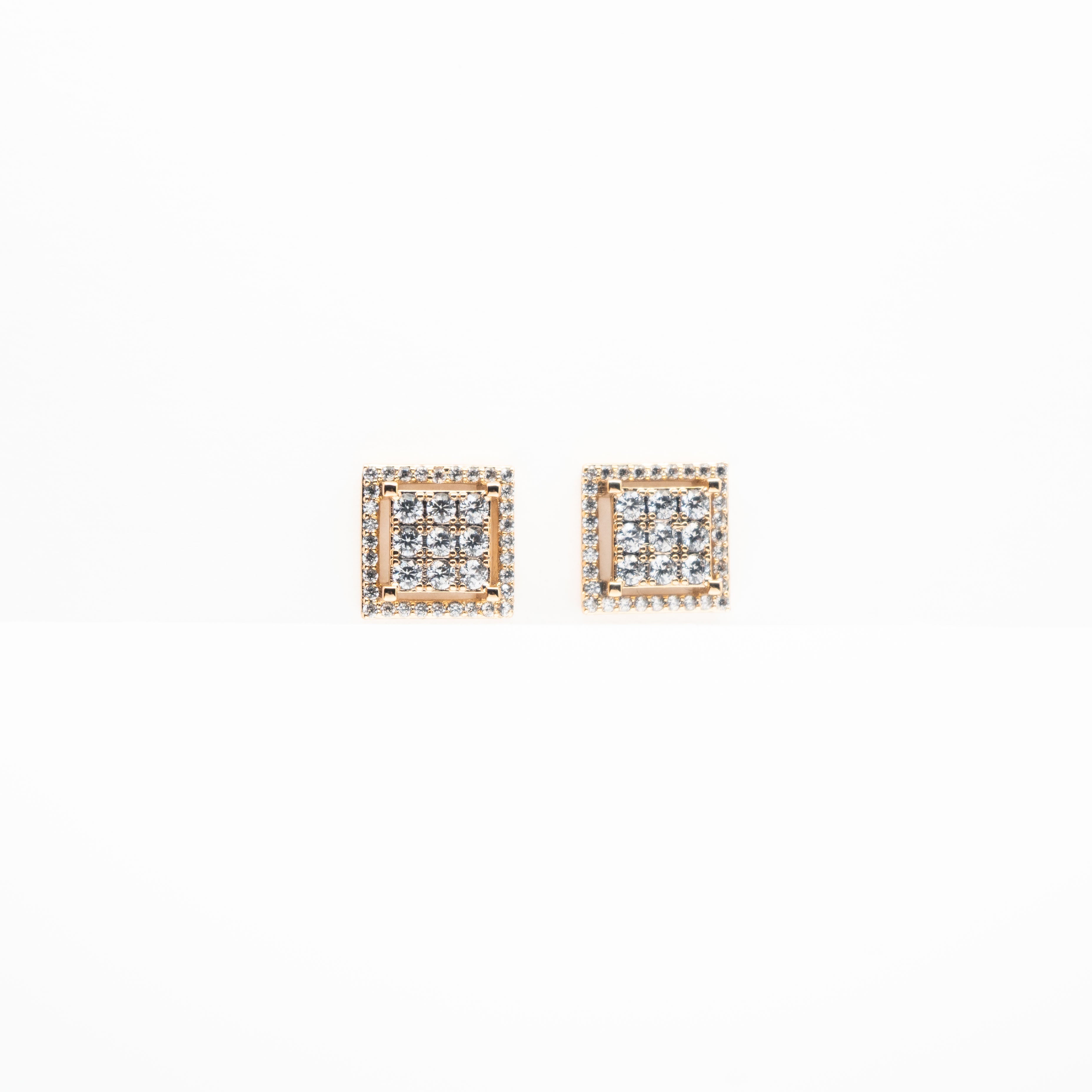 Aretes Cuadrados Con Strass