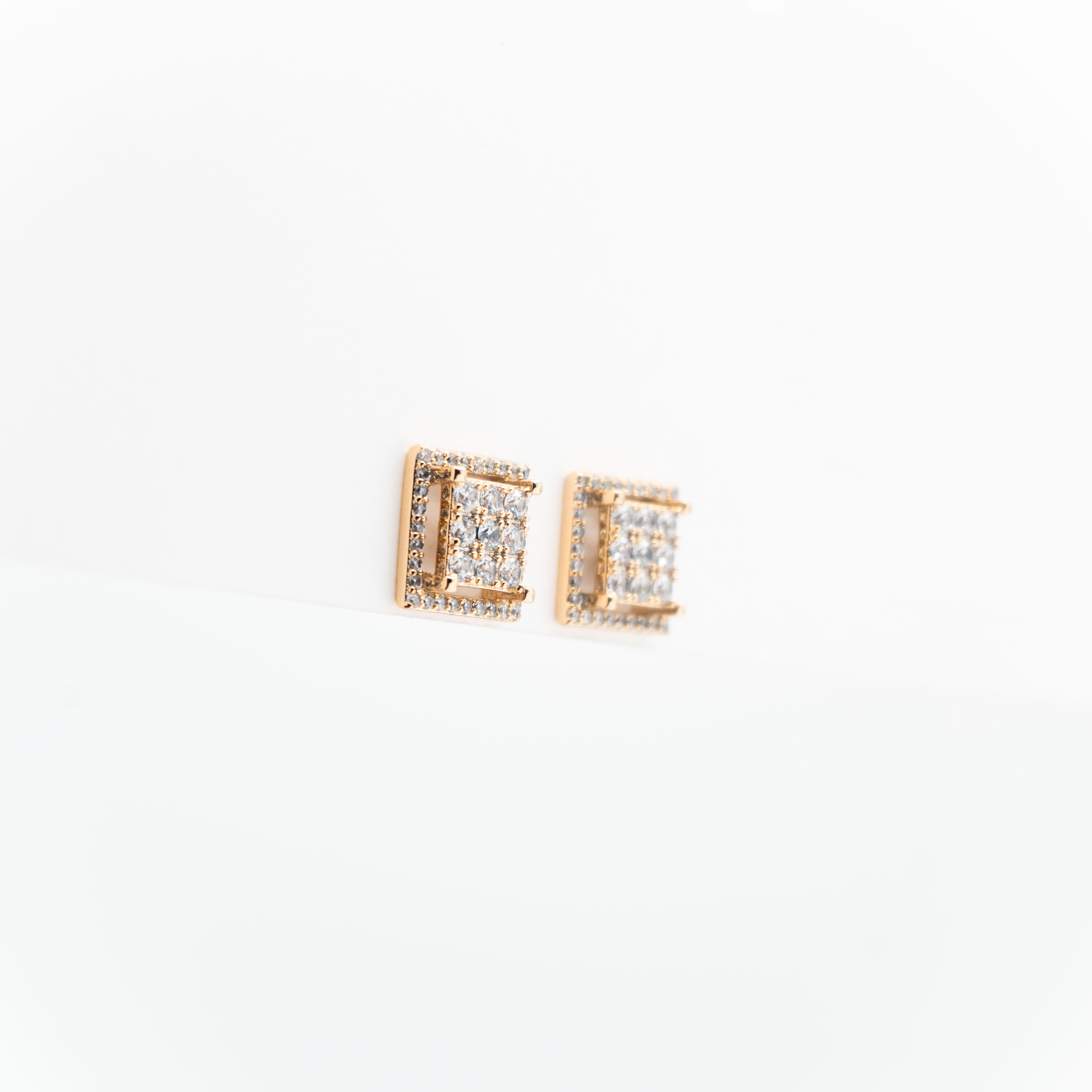 Aretes Cuadrados Con Strass