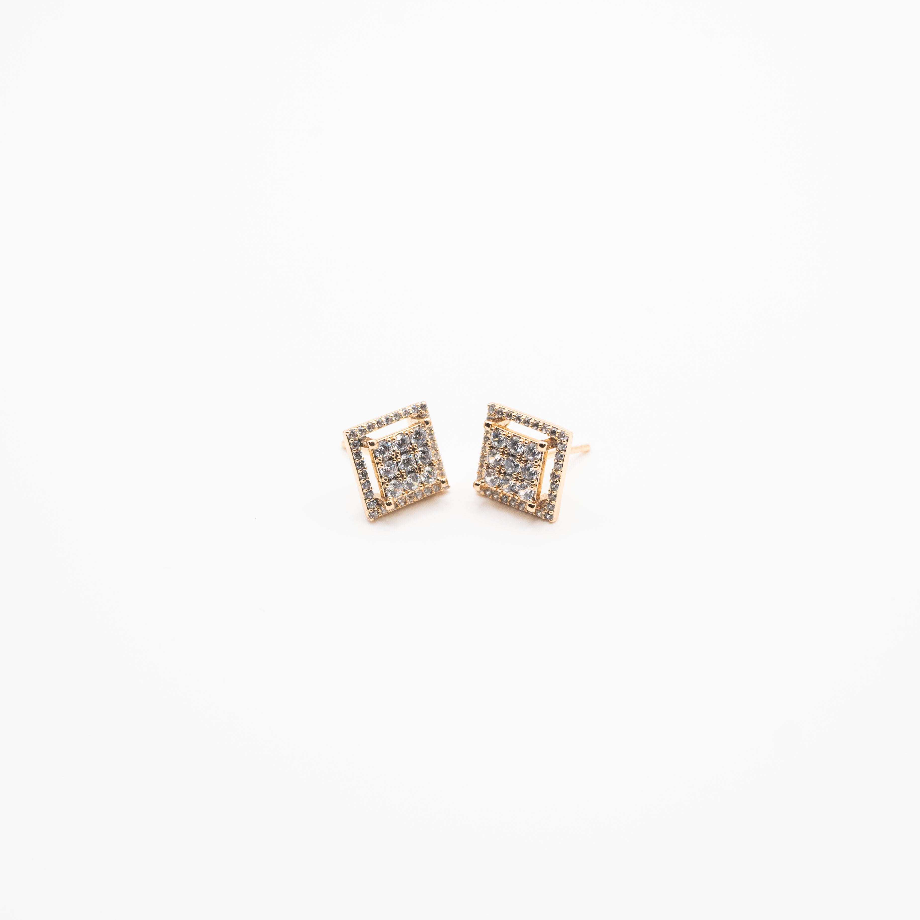 Aretes Cuadrados Con Strass