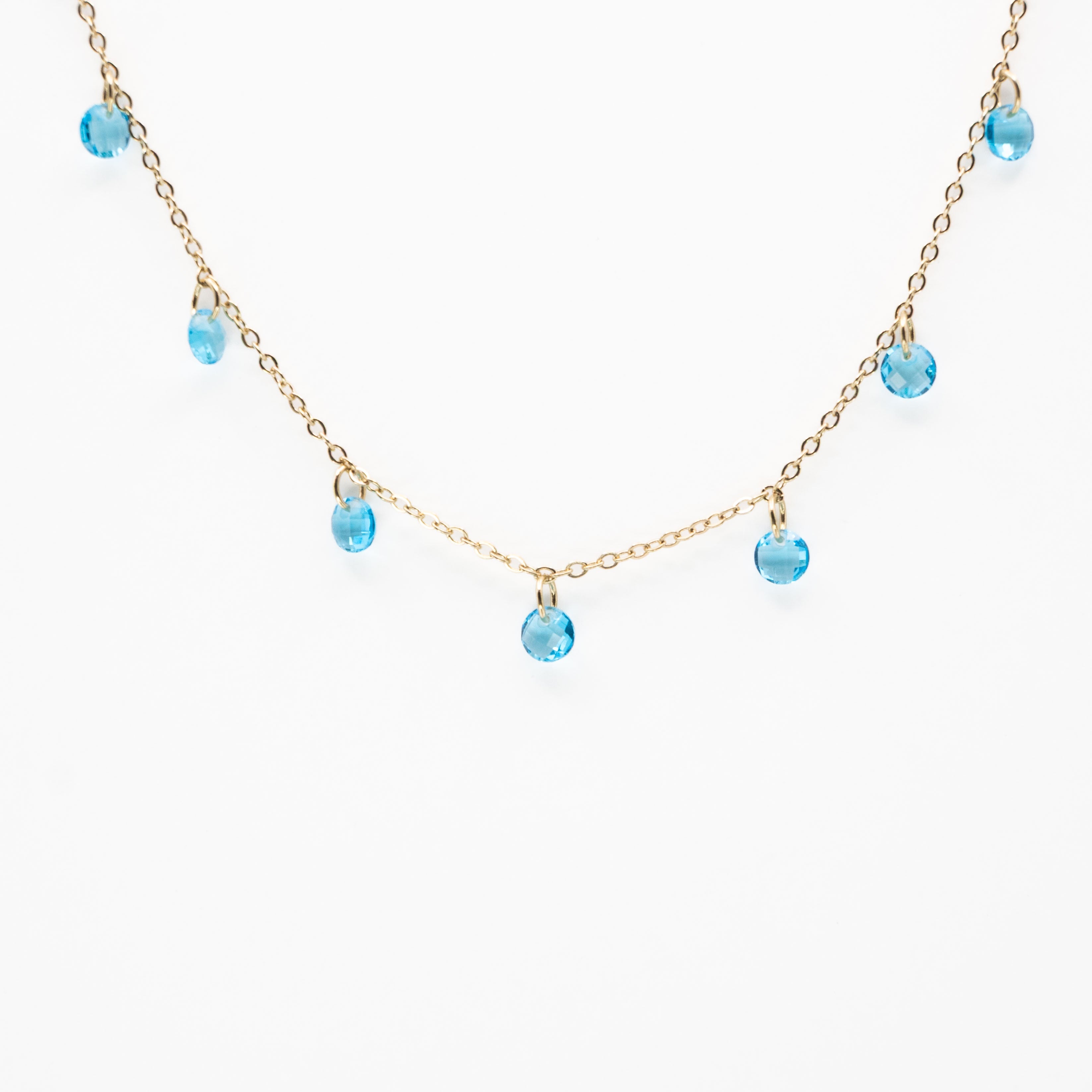 Collar Multidije Circonia Azul