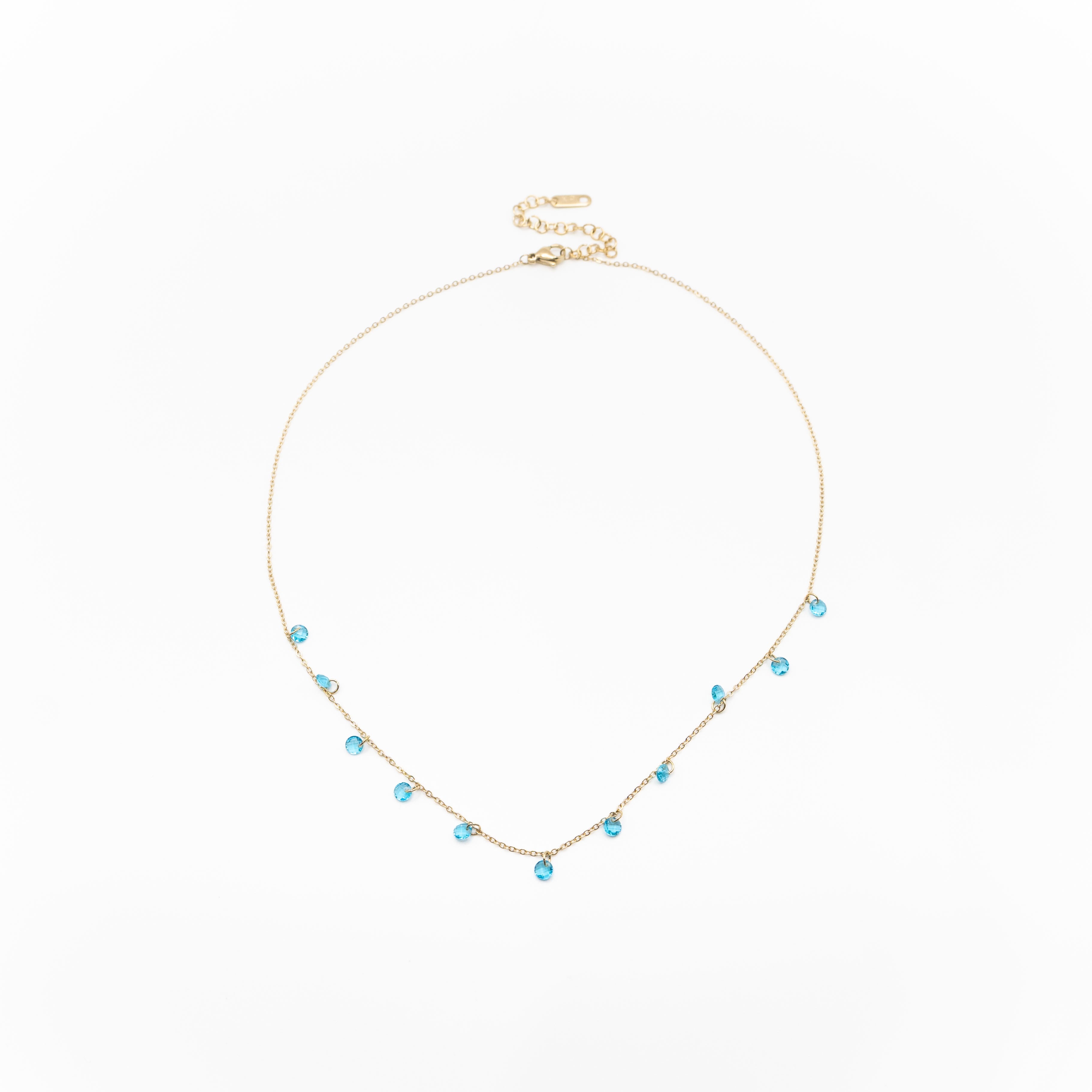 Collar Multidije Circonia Azul